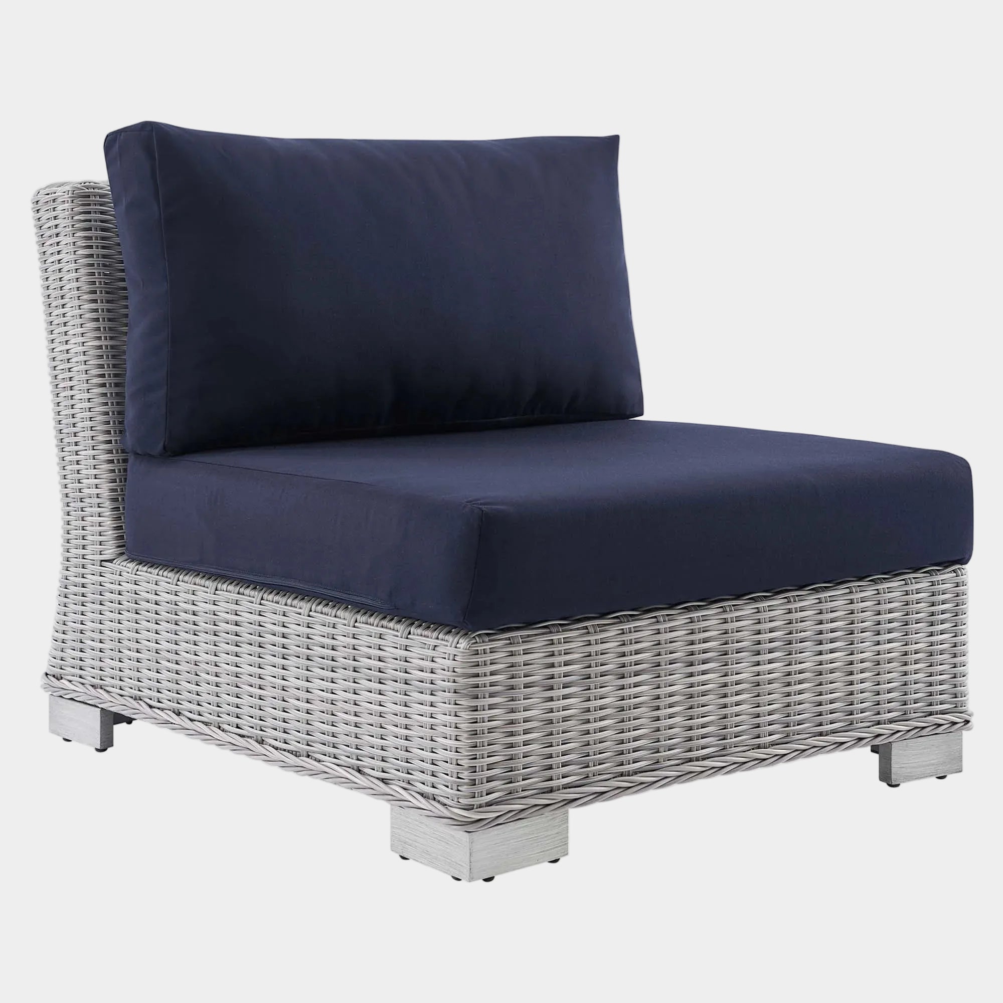Conway Sunbrella® Outdoor Patio Wicker Rattan Armless Chair