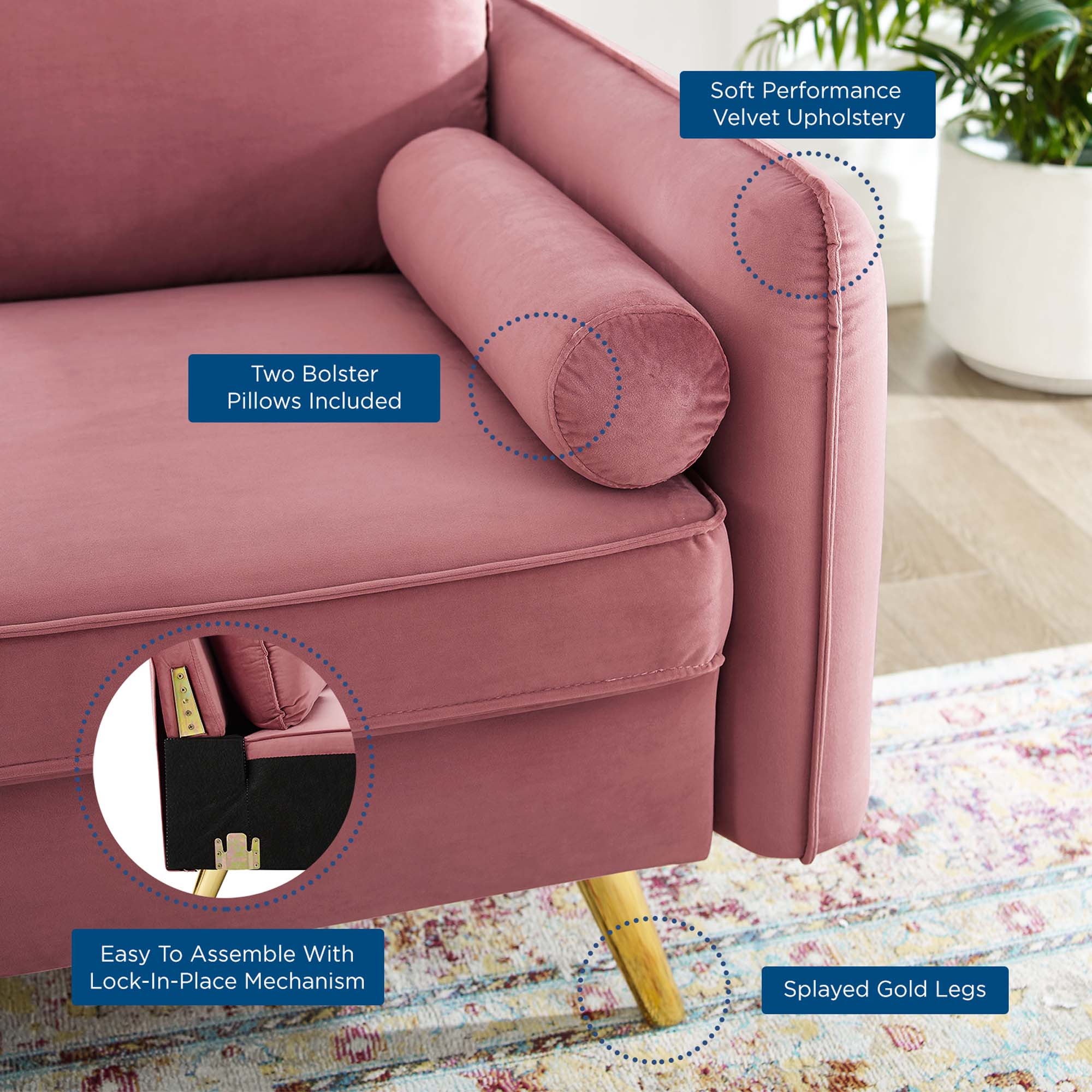 Chaise sans accoudoirs rembourrée en duvet Commix