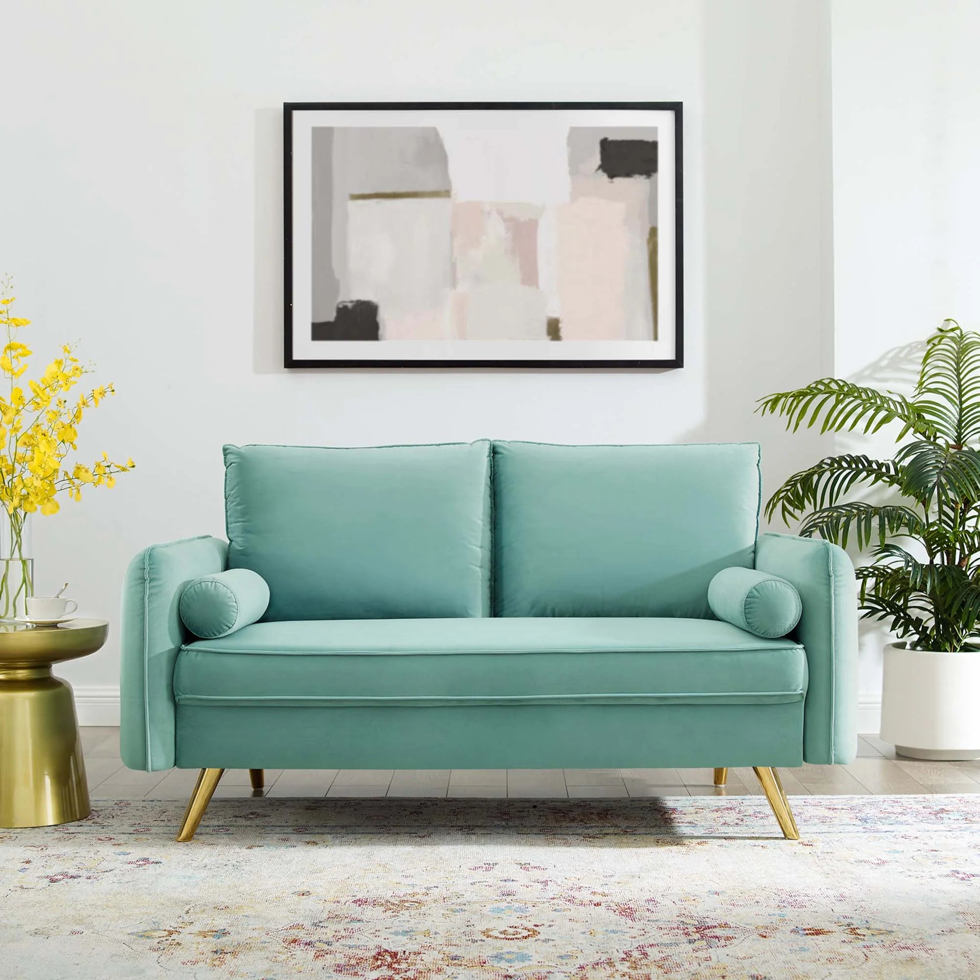 Chaise sans accoudoirs rembourrée en duvet Commix