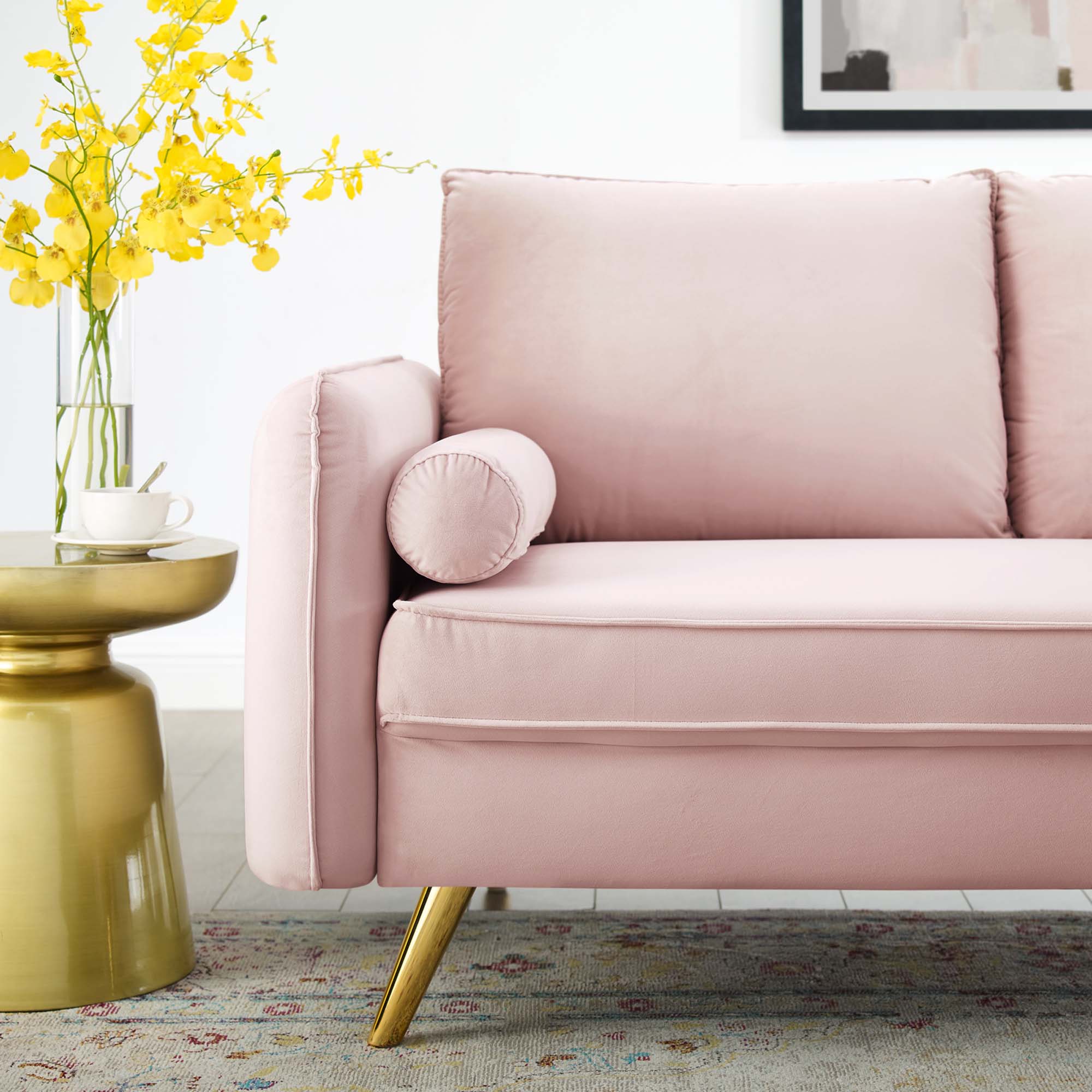 Chaise sans accoudoirs rembourrée en duvet Commix