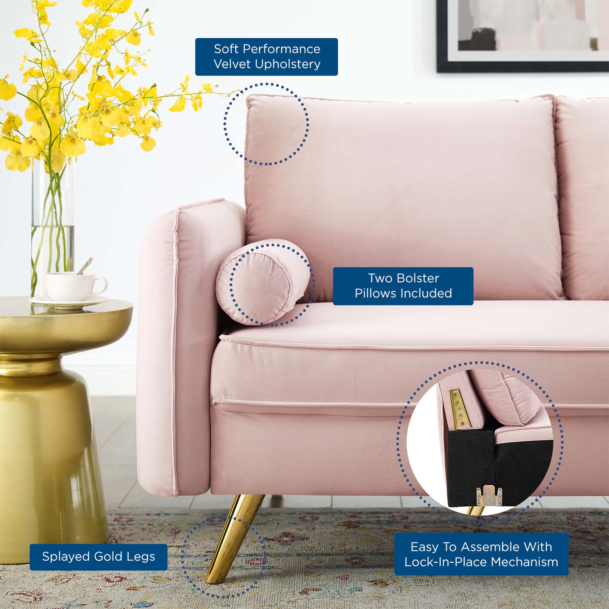Chaise sans accoudoirs rembourrée en duvet Commix