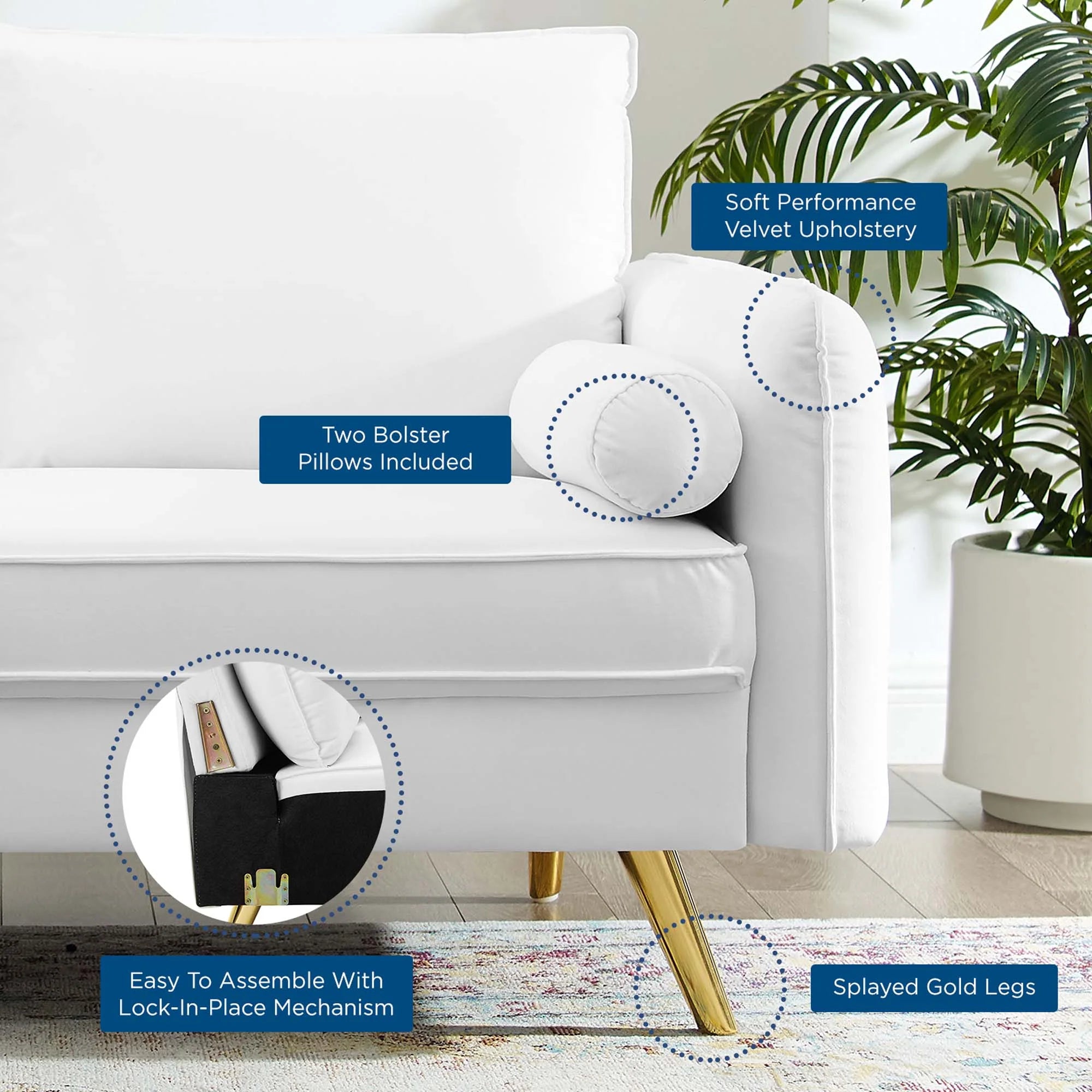 Chaise sans accoudoirs rembourrée en duvet Commix
