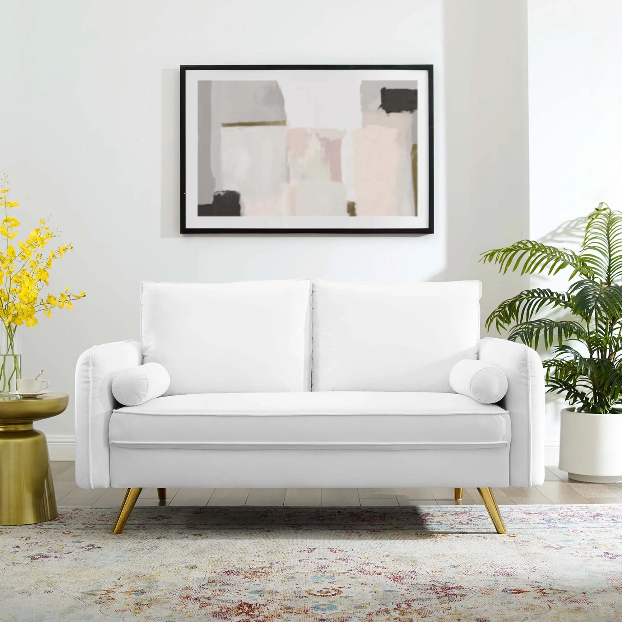 Chaise sans accoudoirs rembourrée en duvet Commix