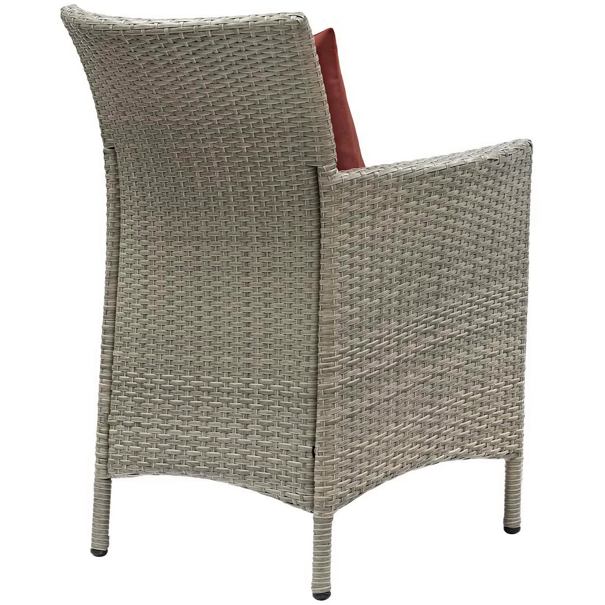 Conduit Outdoor Wicker Rattan Dining Armchair Set of 2