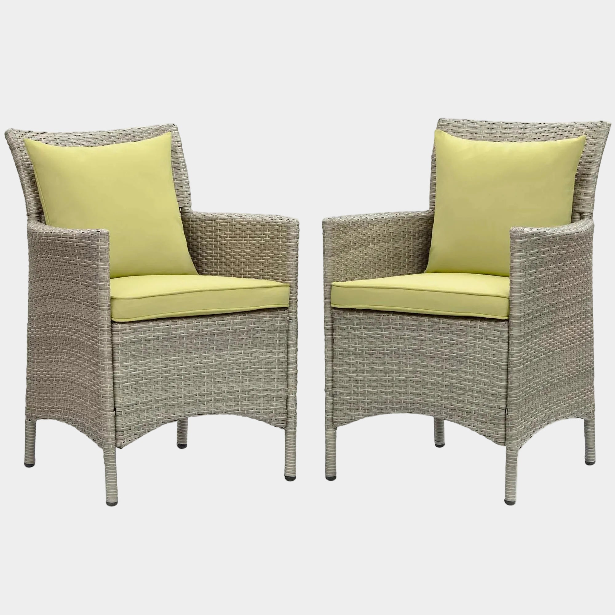 Conduit Outdoor Wicker Rattan Dining Armchair Set of 2