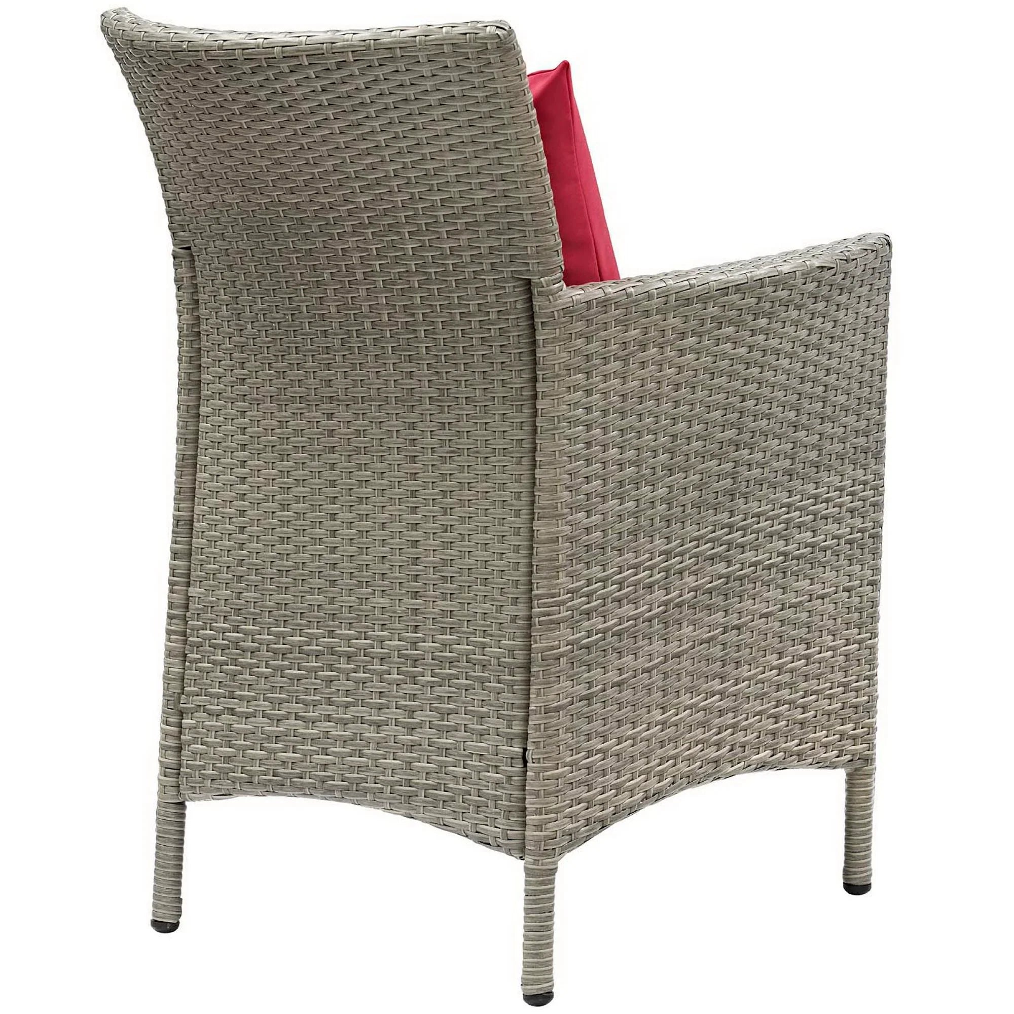 Conduit Outdoor Wicker Rattan Dining Armchair Set of 2