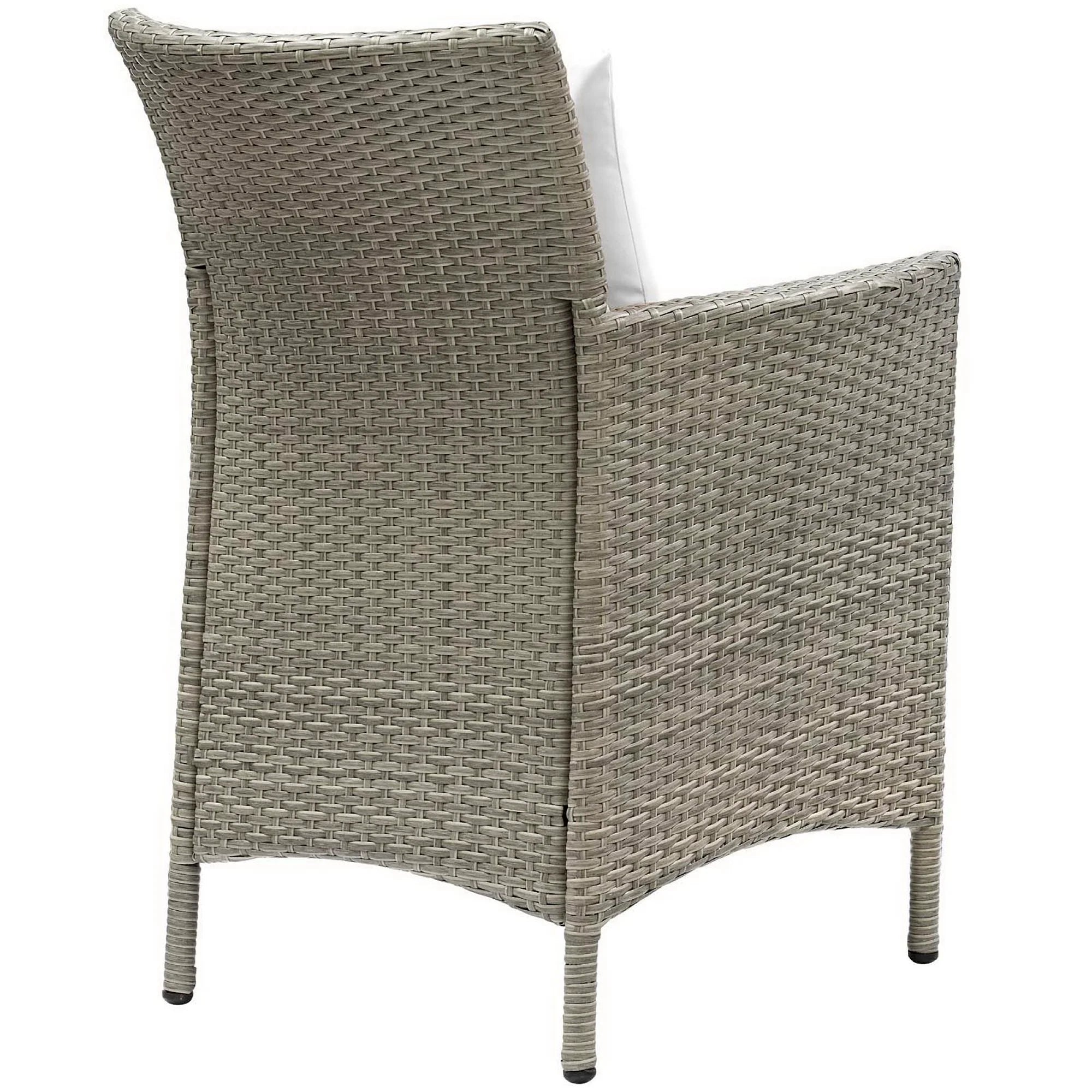 Conduit Outdoor Wicker Rattan Dining Armchair Set of 2