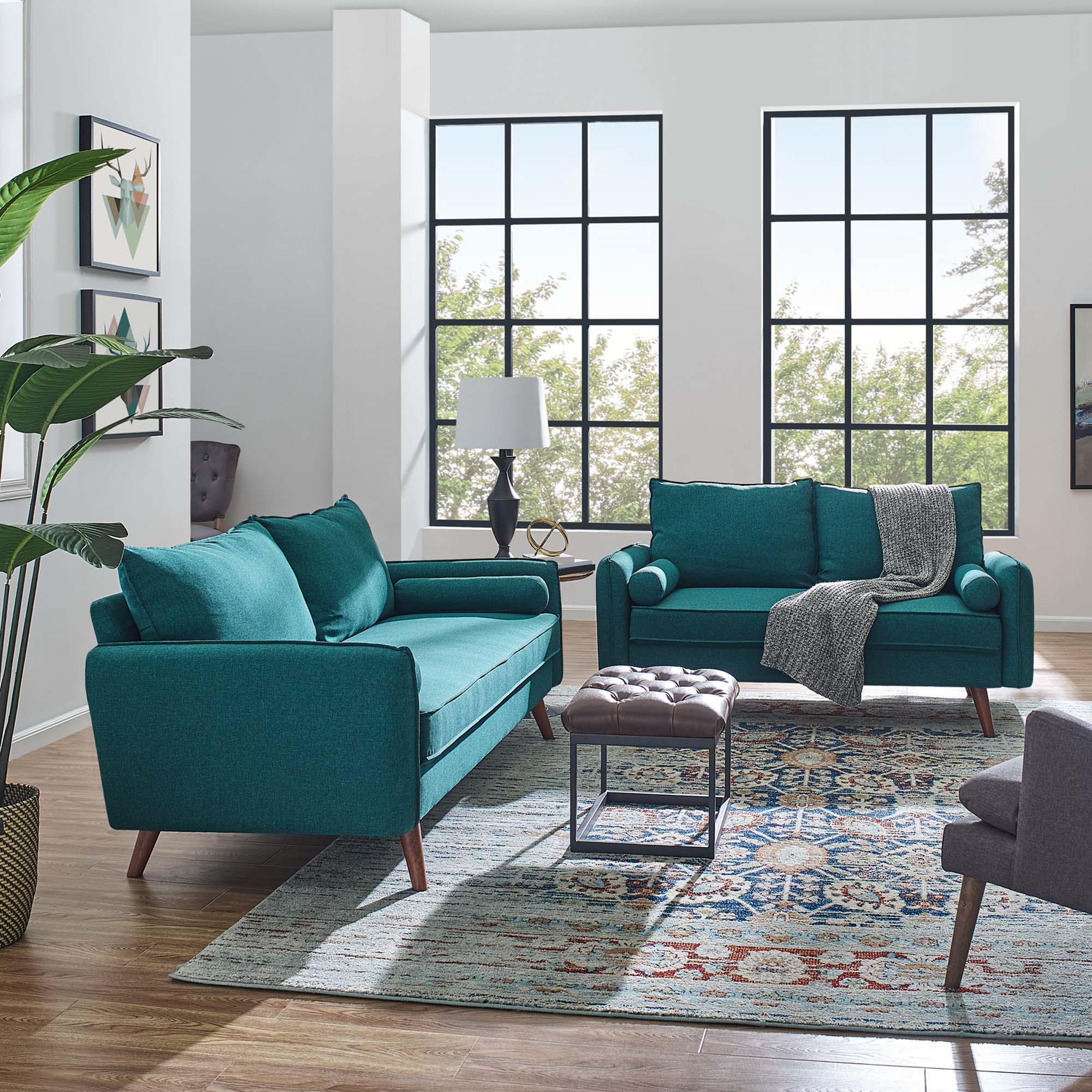 Chaise sans accoudoirs rembourrée en duvet Commix