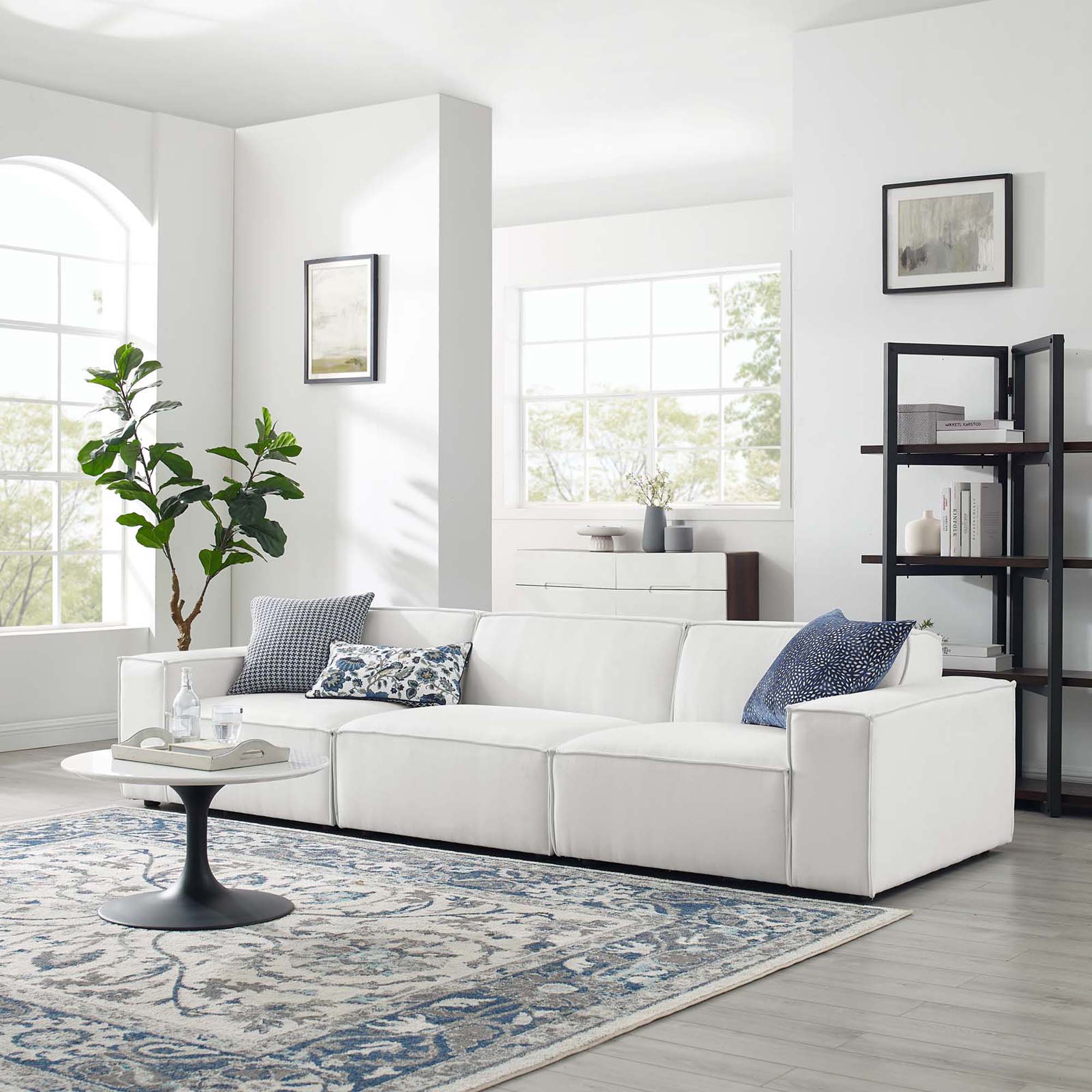 Chaise sans accoudoirs rembourrée en duvet Commix