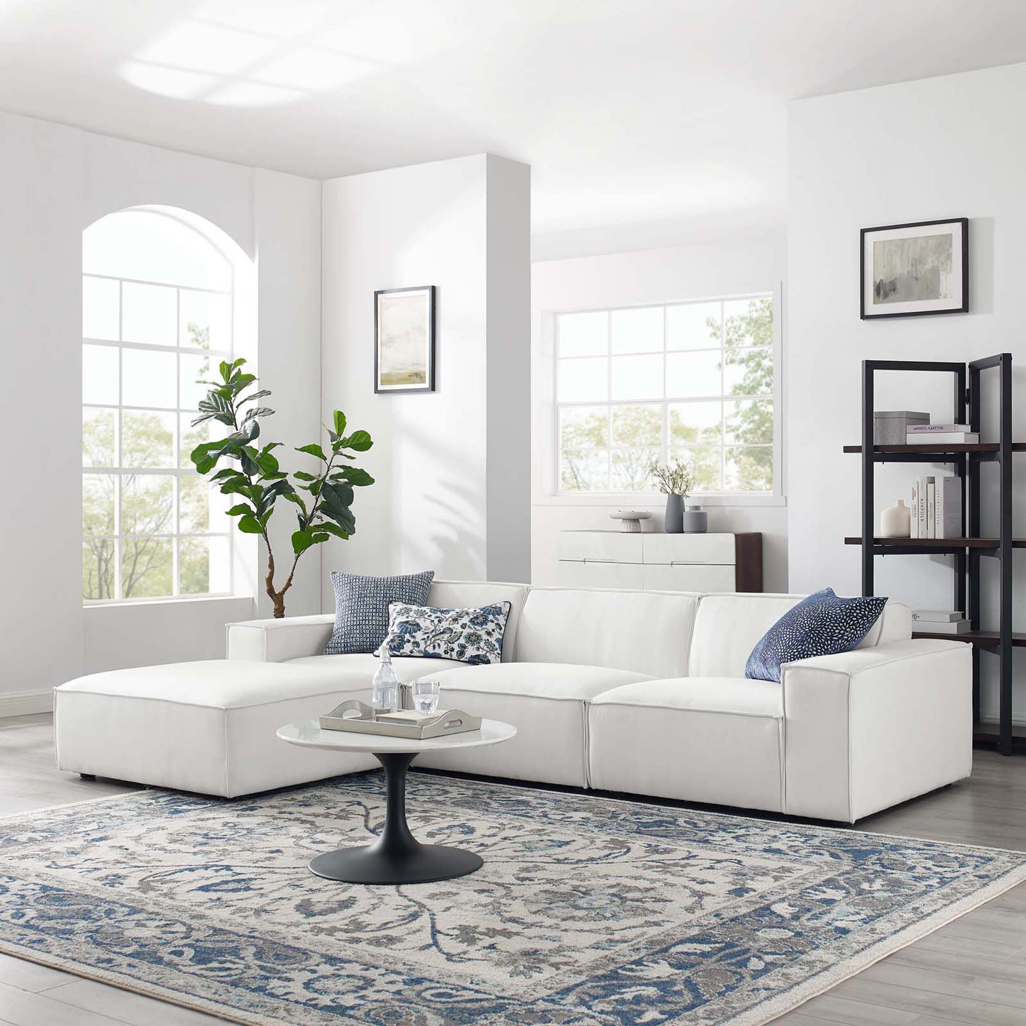 Chaise sans accoudoirs rembourrée en duvet Commix