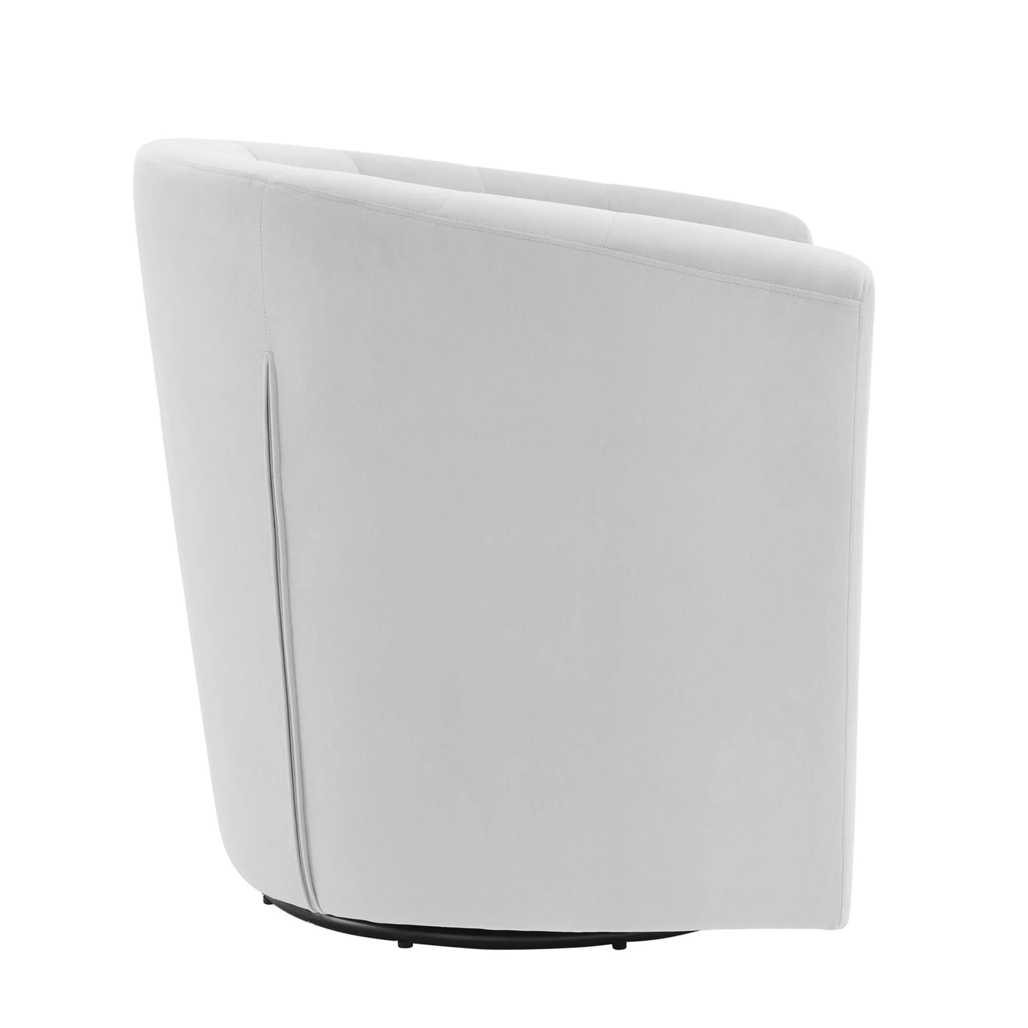 Fauteuil pivotant capitonné en velours haute performance Prospect