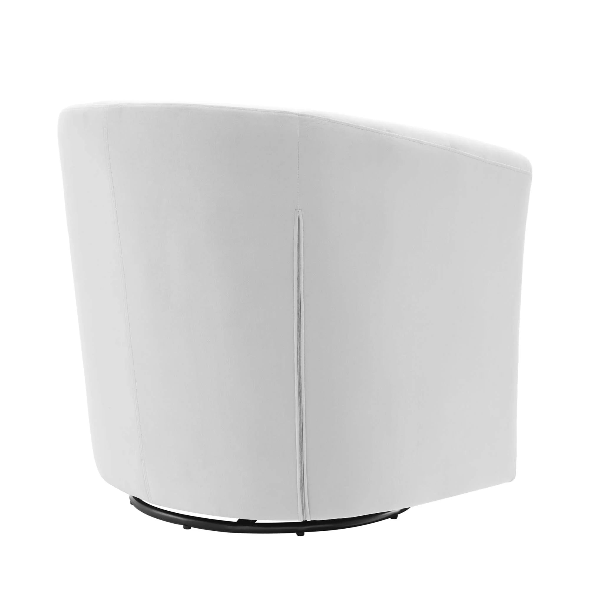 Fauteuil pivotant capitonné en velours haute performance Prospect