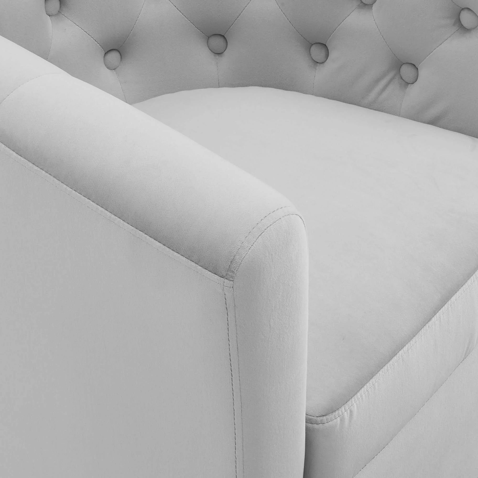 Fauteuil pivotant capitonné en velours haute performance Prospect
