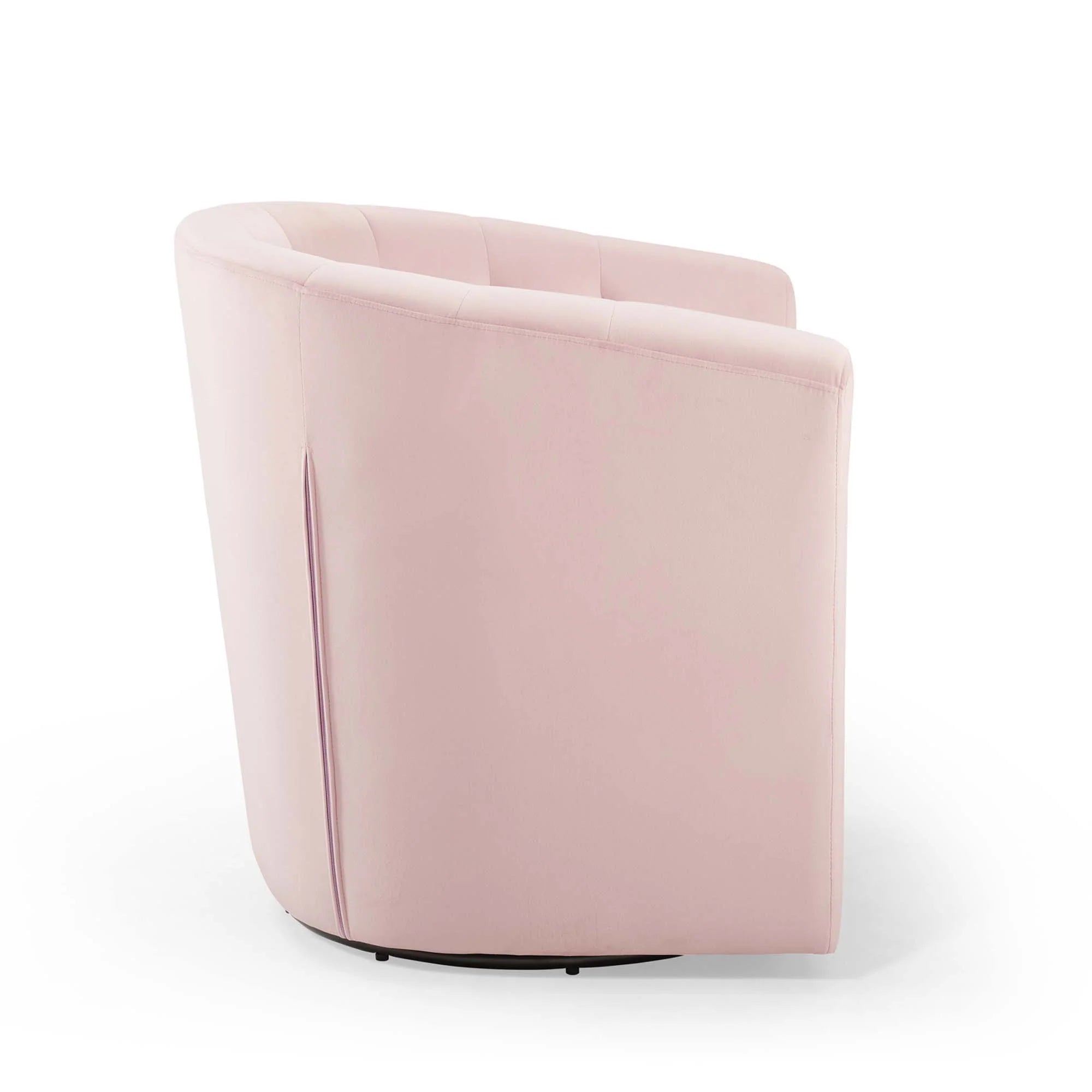 Fauteuil pivotant capitonné en velours haute performance Prospect