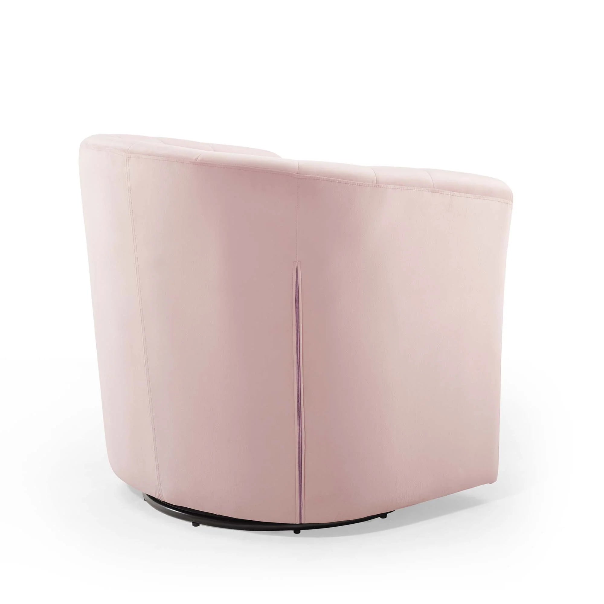 Fauteuil pivotant capitonné en velours haute performance Prospect