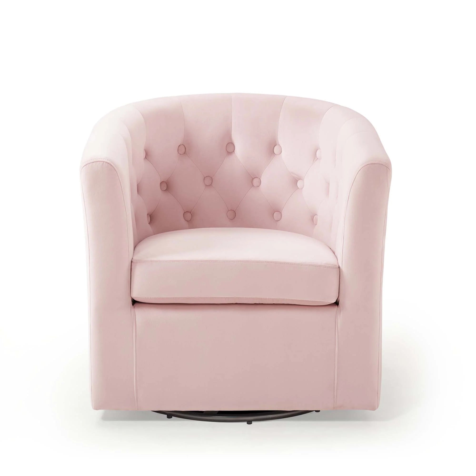 Fauteuil pivotant capitonné en velours haute performance Prospect