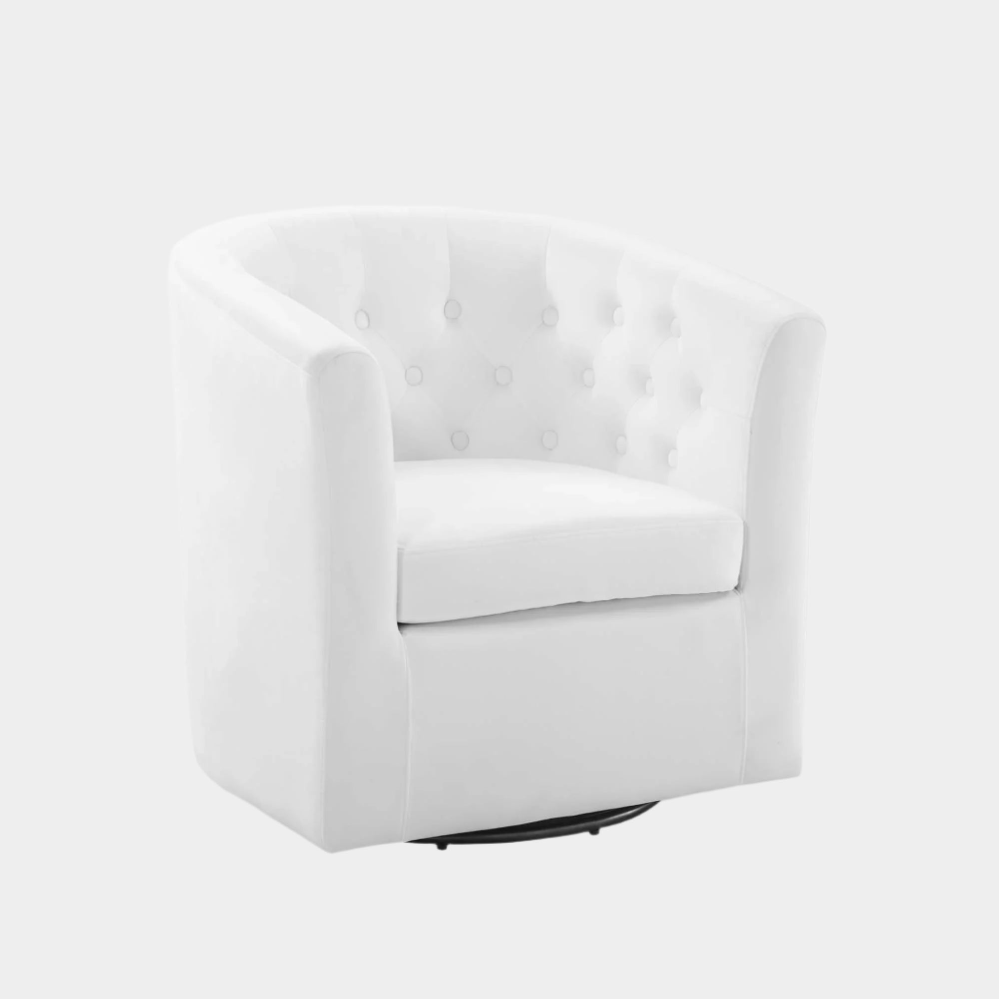 Fauteuil pivotant capitonné en velours haute performance Prospect