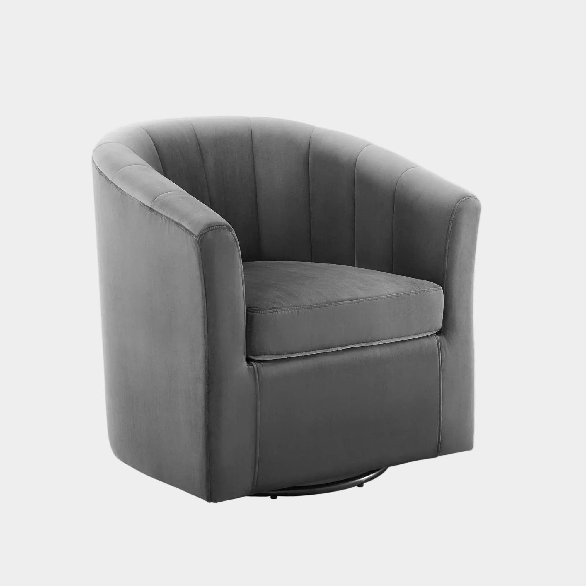 Fauteuil pivotant en velours Prospect Performance