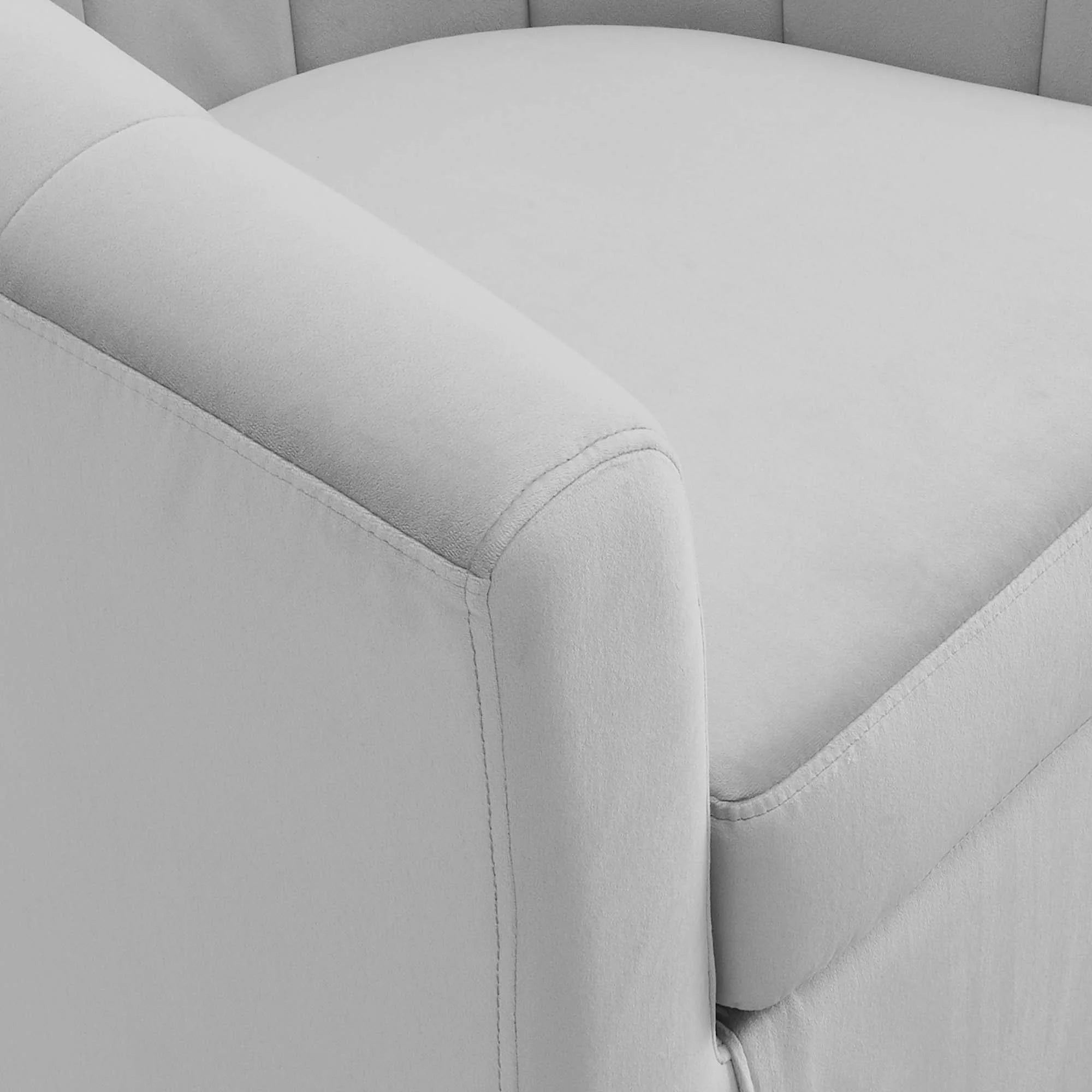 Fauteuil pivotant en velours Prospect Performance