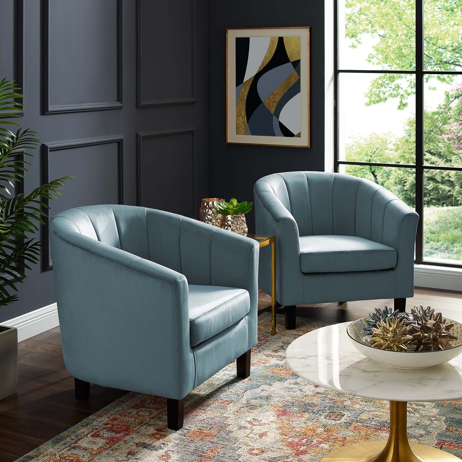 Chaise pivotante en tissu velours et bois Astral Performance