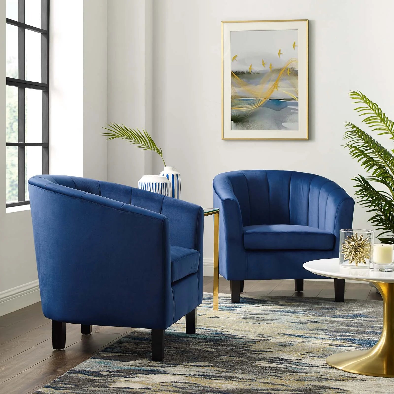 Chaise pivotante en tissu velours et bois Astral Performance