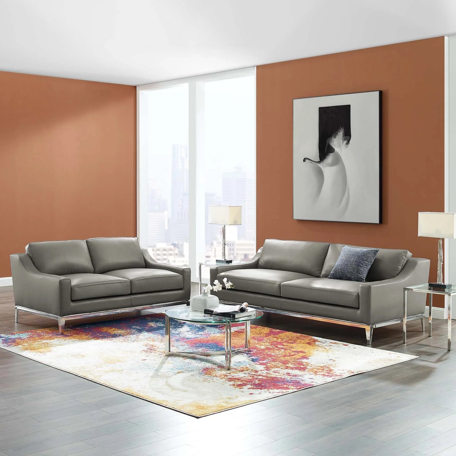 Chaise sans accoudoirs rembourrée en duvet Commix