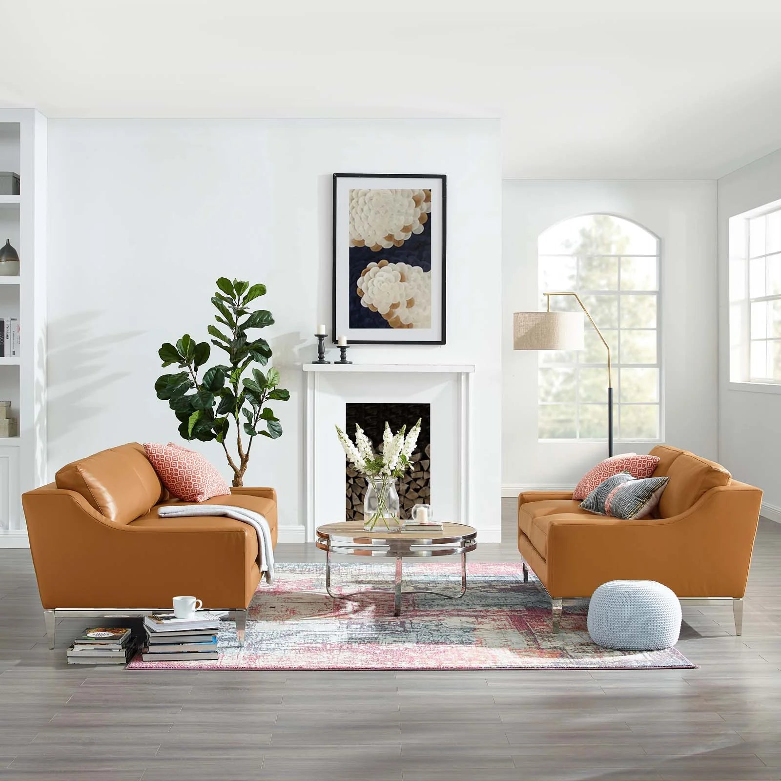 Chaise sans accoudoirs rembourrée en duvet Commix