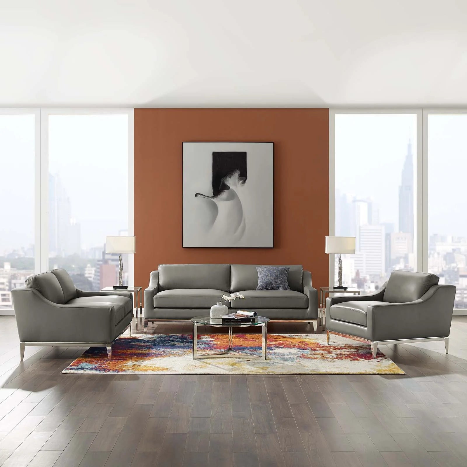 Chaise sans accoudoirs rembourrée en duvet Commix