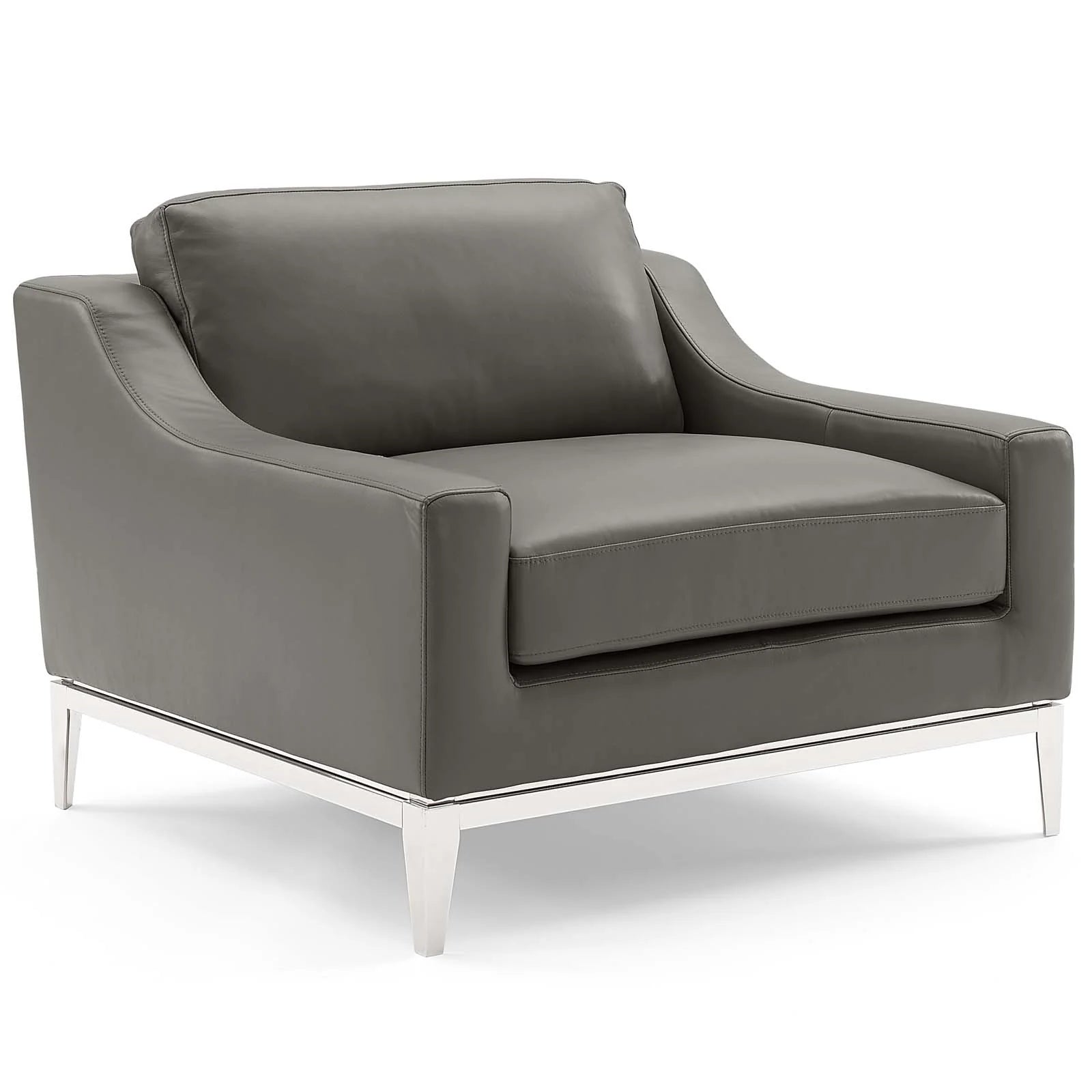 Chaise sans accoudoirs rembourrée en duvet Commix