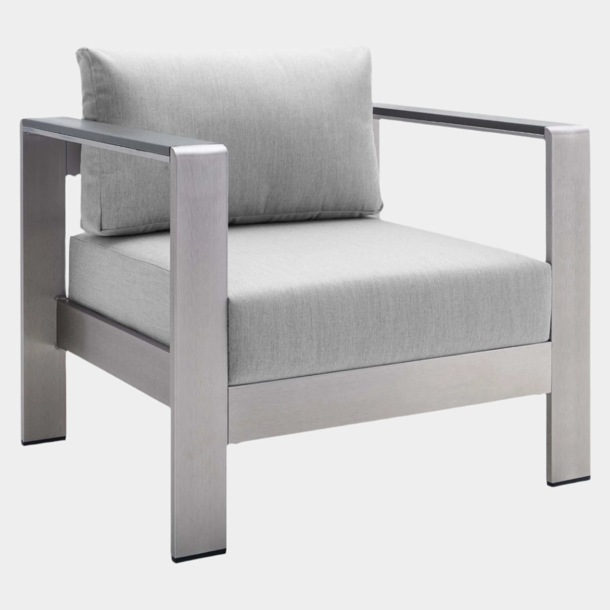 Fauteuil de terrasse d'extérieur en aluminium avec tissu Shore Sunbrella®