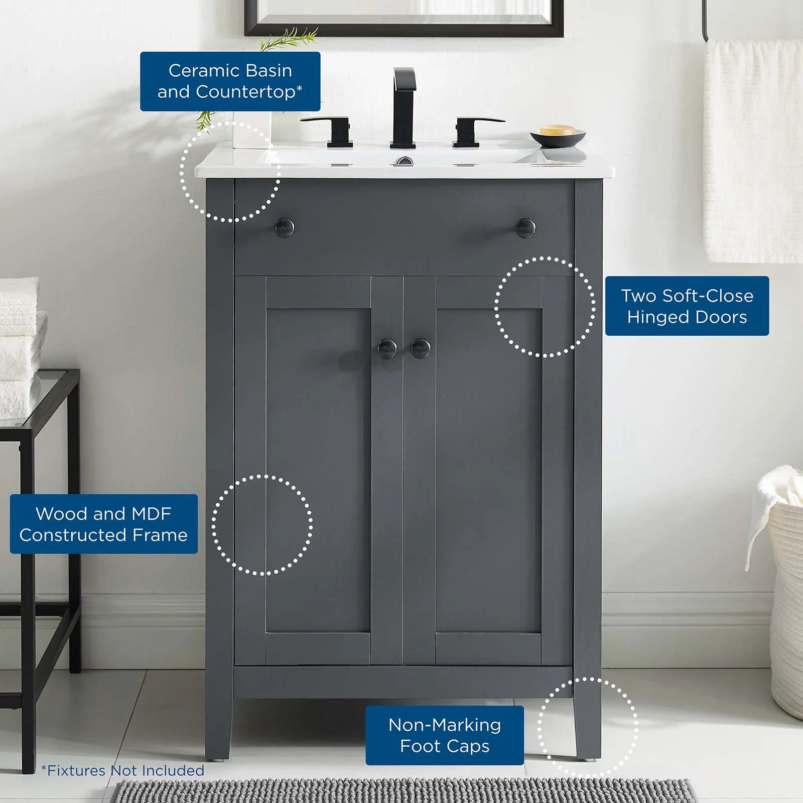 Nantucket Bathroom Vanity Basin Included