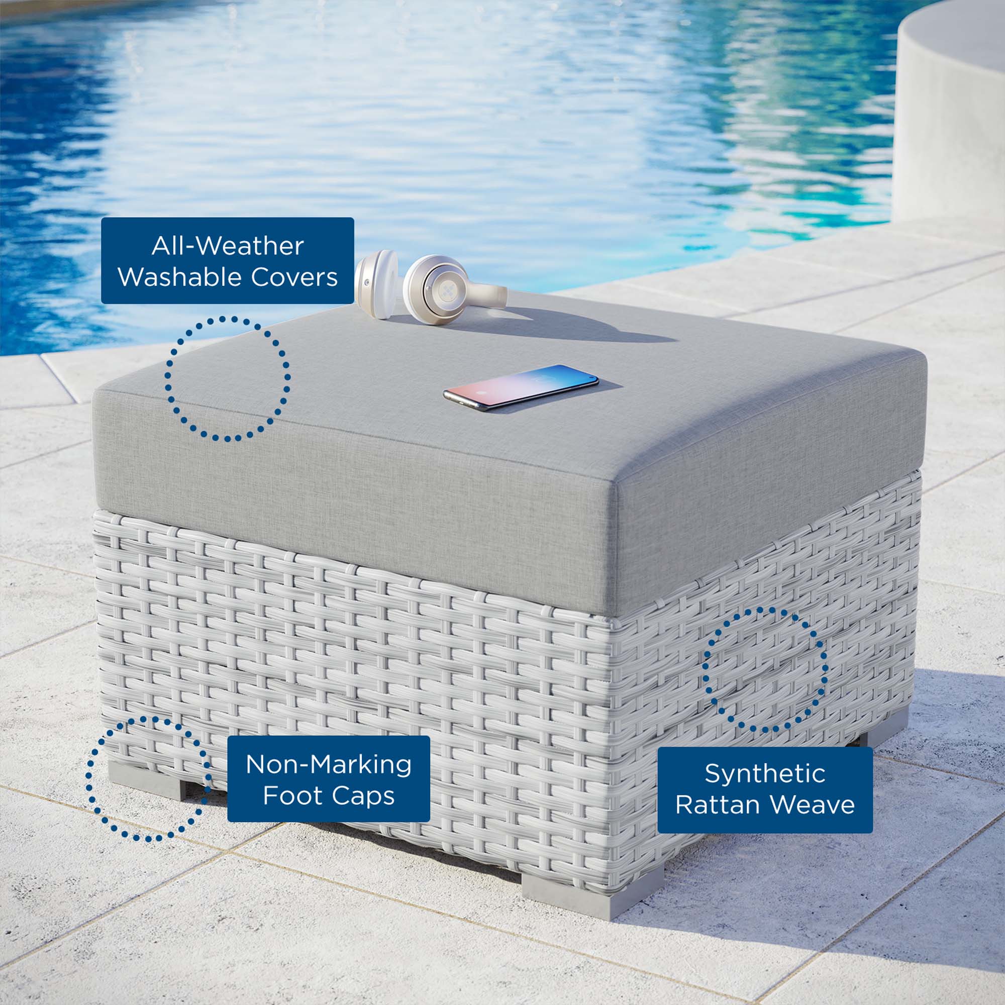Convene Outdoor Ottoman