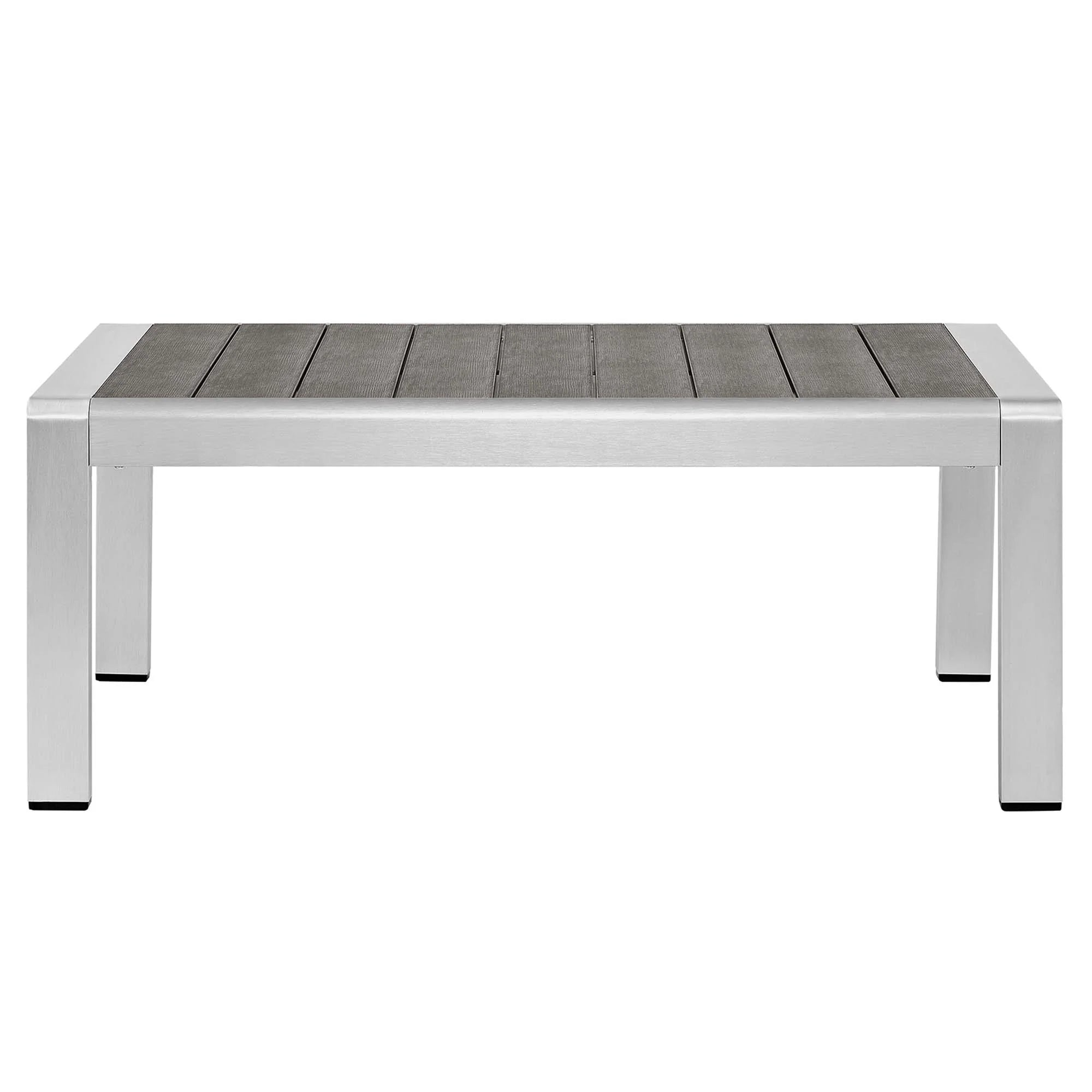 Shore 9 Piece Sunbrella® Fabric Outdoor Patio Aluminum Sectional Sofa Set in Silver Navy