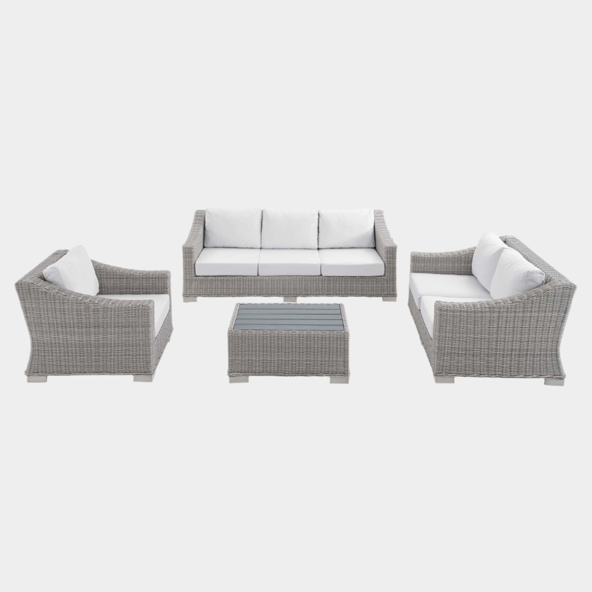 Conway 4-Piece Sunbrella® Outdoor Patio Wicker Rattan Furniture Set