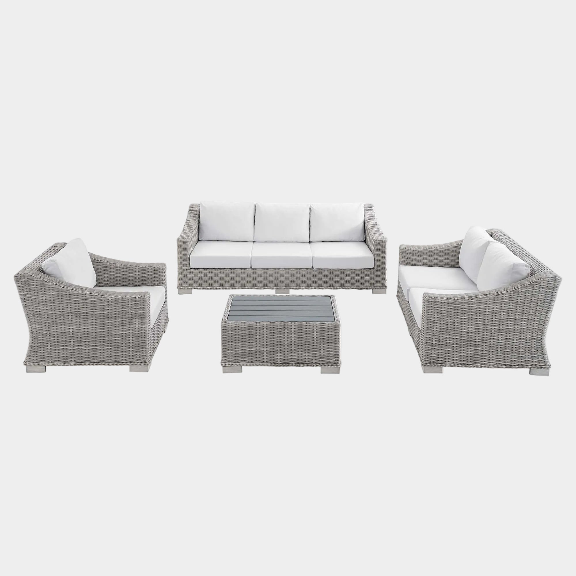 Conway 4-Piece Sunbrella® Outdoor Patio Wicker Rattan Furniture Set