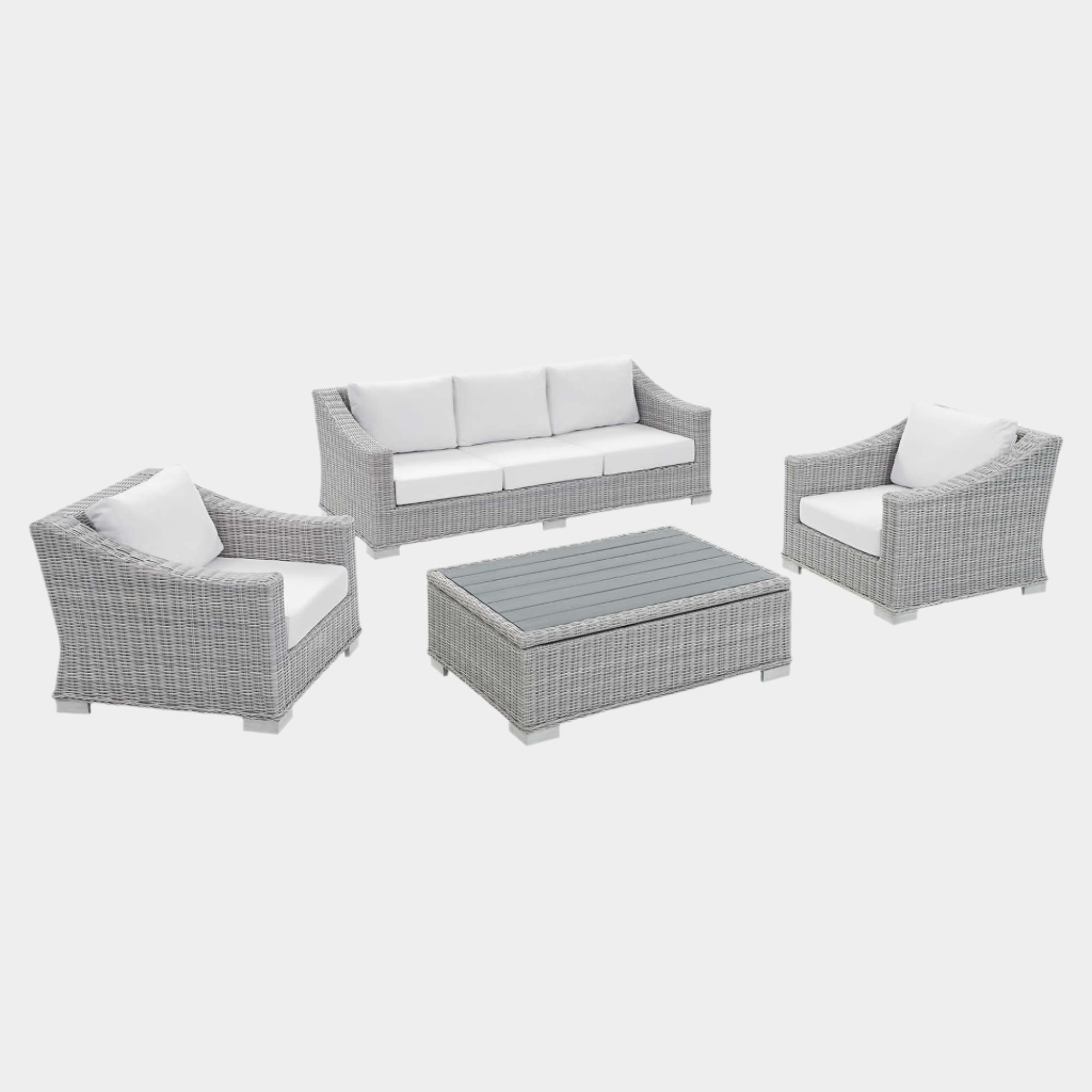 Conway 4-Piece Sunbrella® Outdoor Patio Wicker Rattan Furniture Set