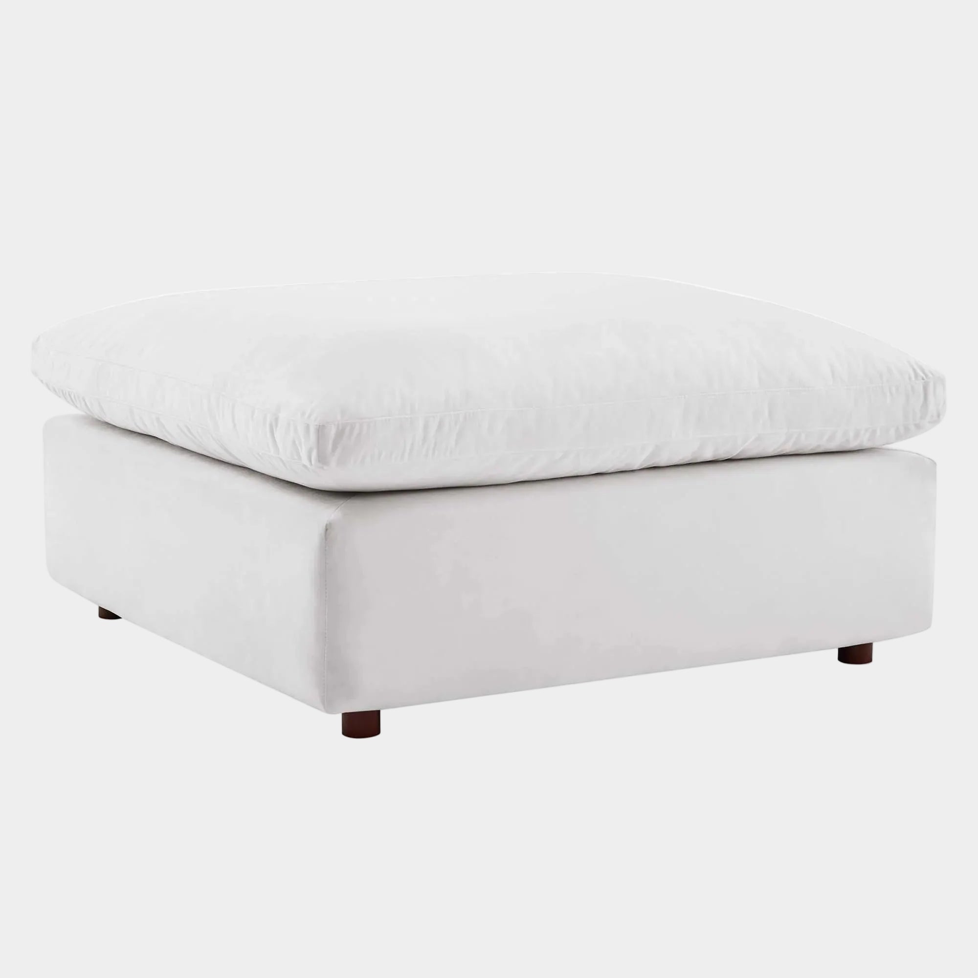 Commix Down Filled Overstuffed Performance Velvet Ottoman