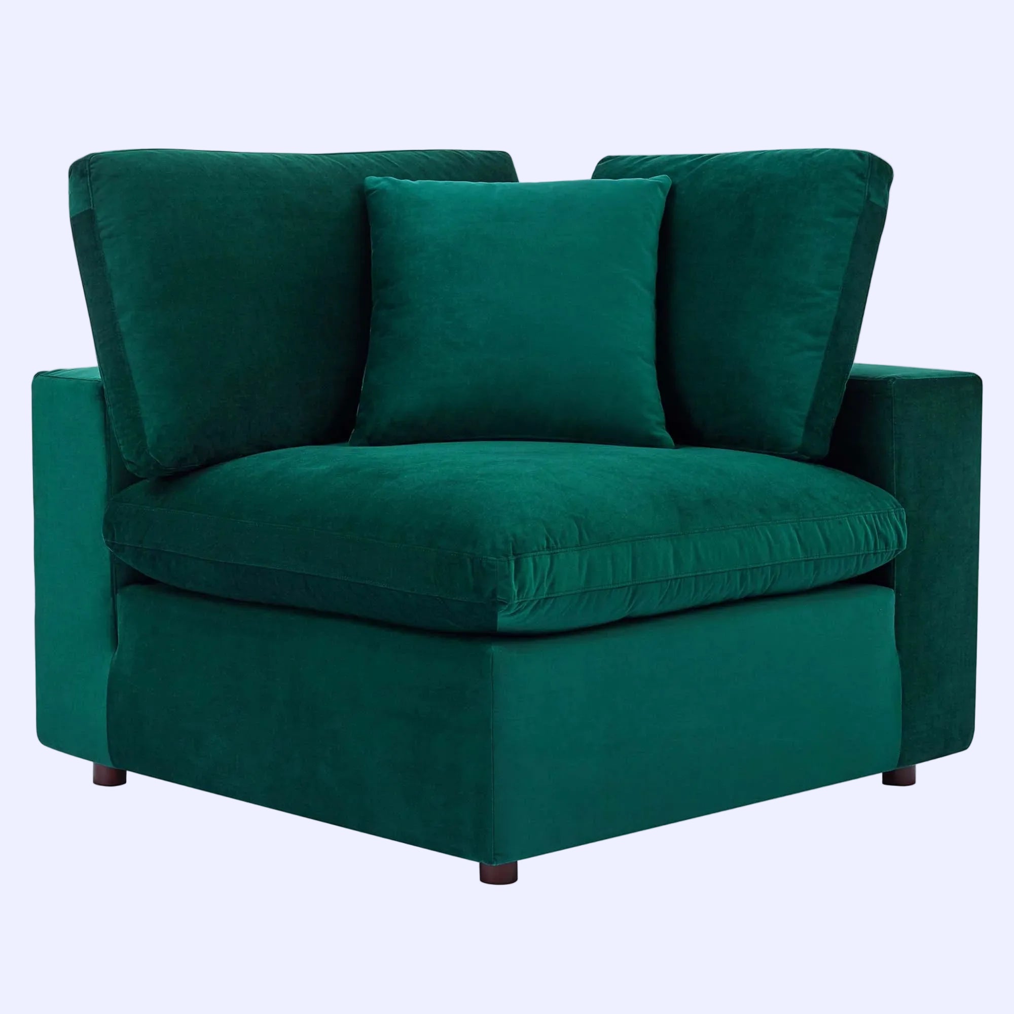 Commix Down Filled Overstuffed Performance Velvet Corner Chair
