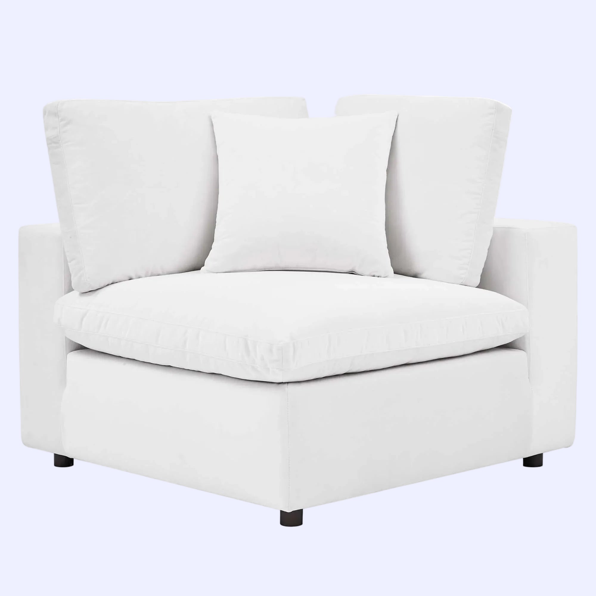 Commix Down Filled Overstuffed Performance Velvet Corner Chair