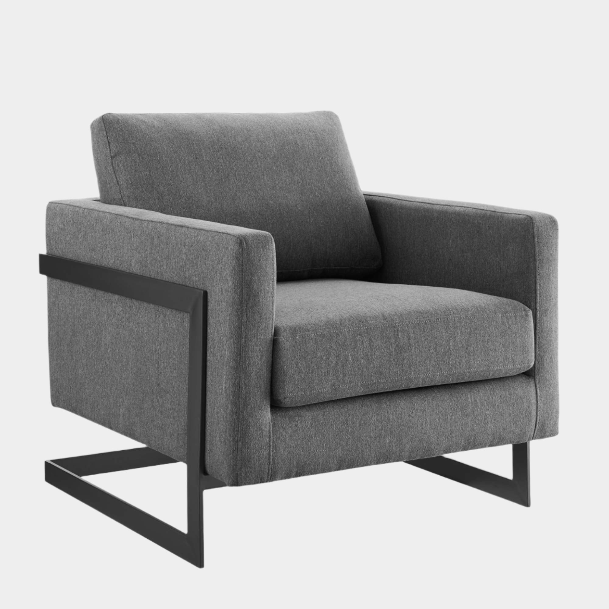 Fauteuil d'appoint en tissu rembourré Posse