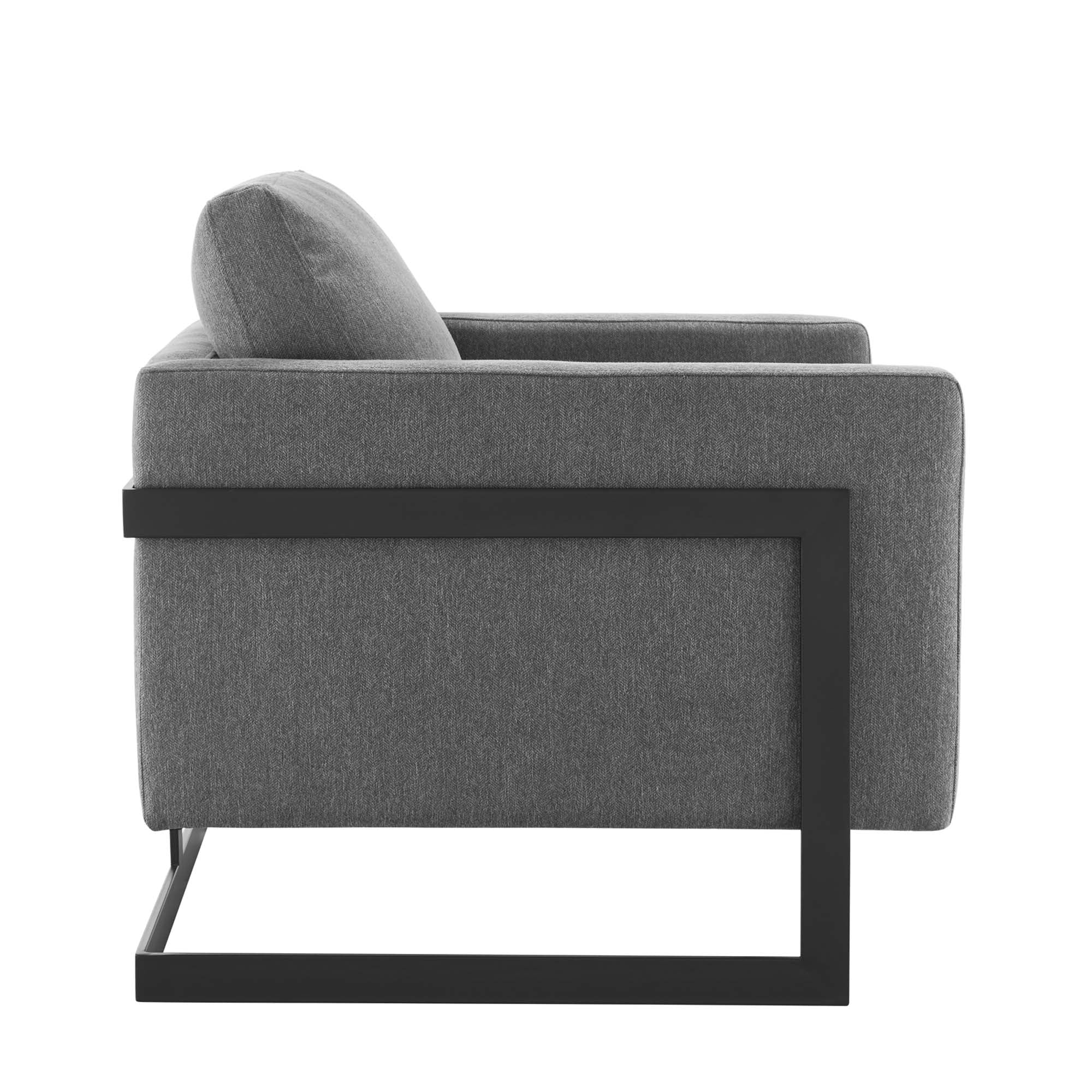 Fauteuil d'appoint en tissu rembourré Posse