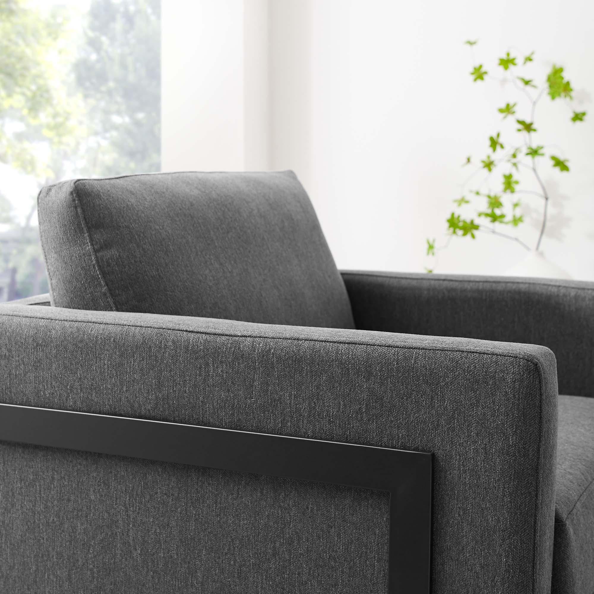 Fauteuil d'appoint en tissu rembourré Posse