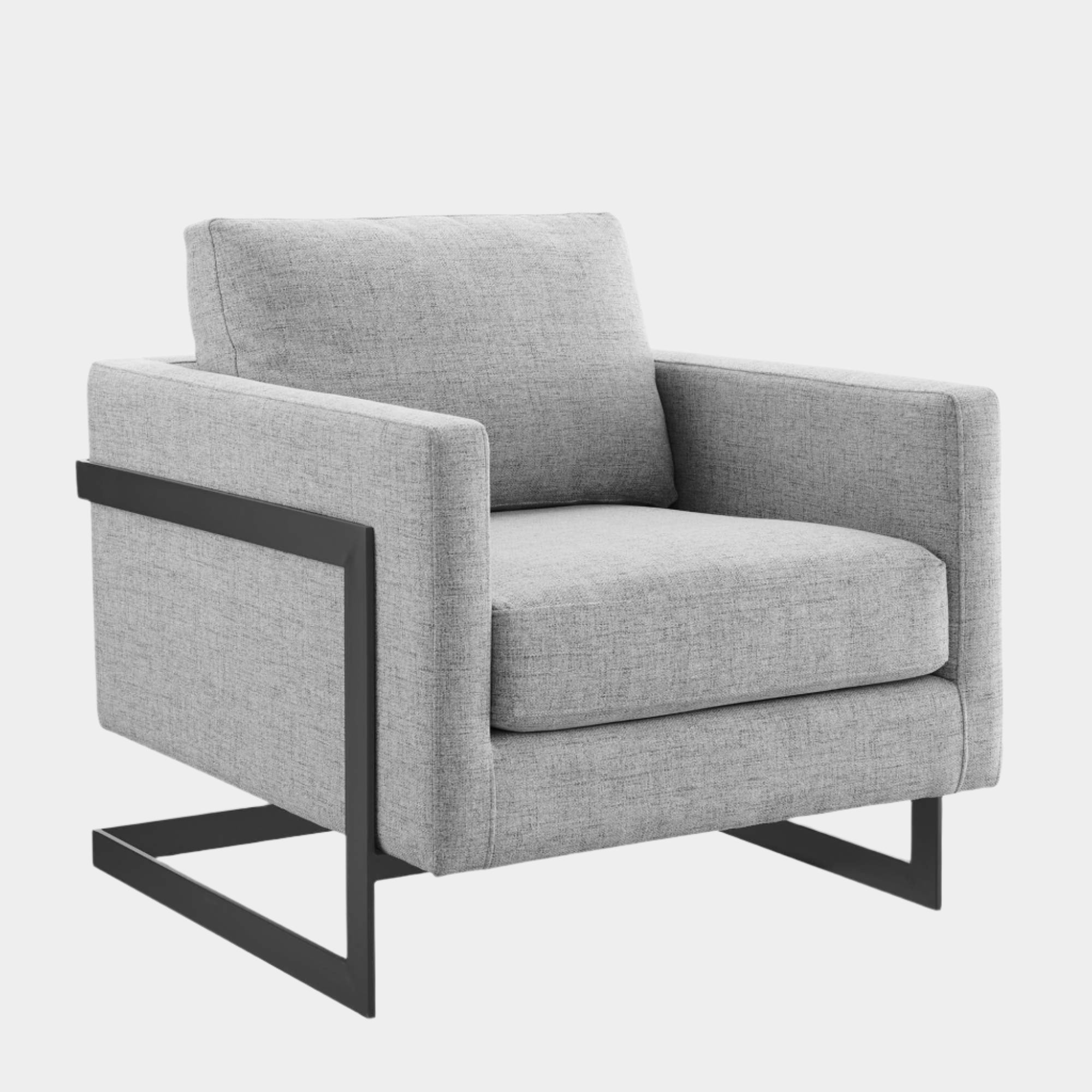 Fauteuil d'appoint en tissu rembourré Posse