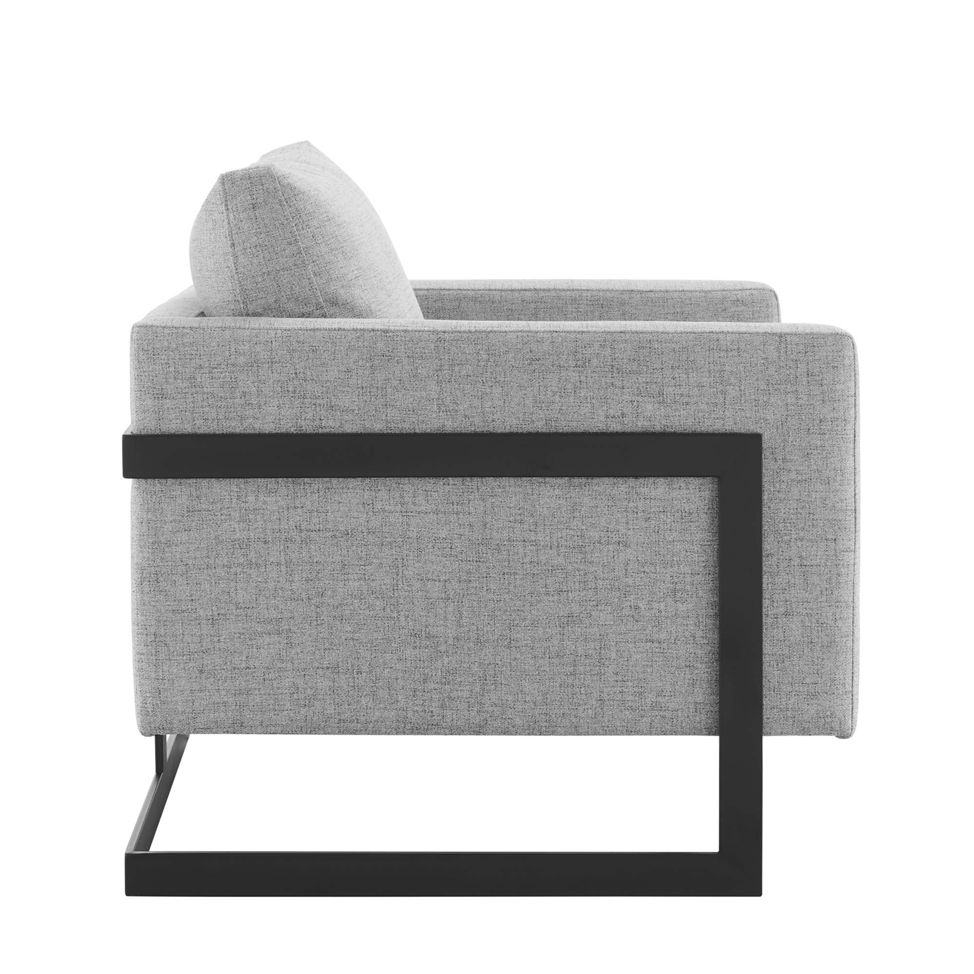 Fauteuil d'appoint en tissu rembourré Posse