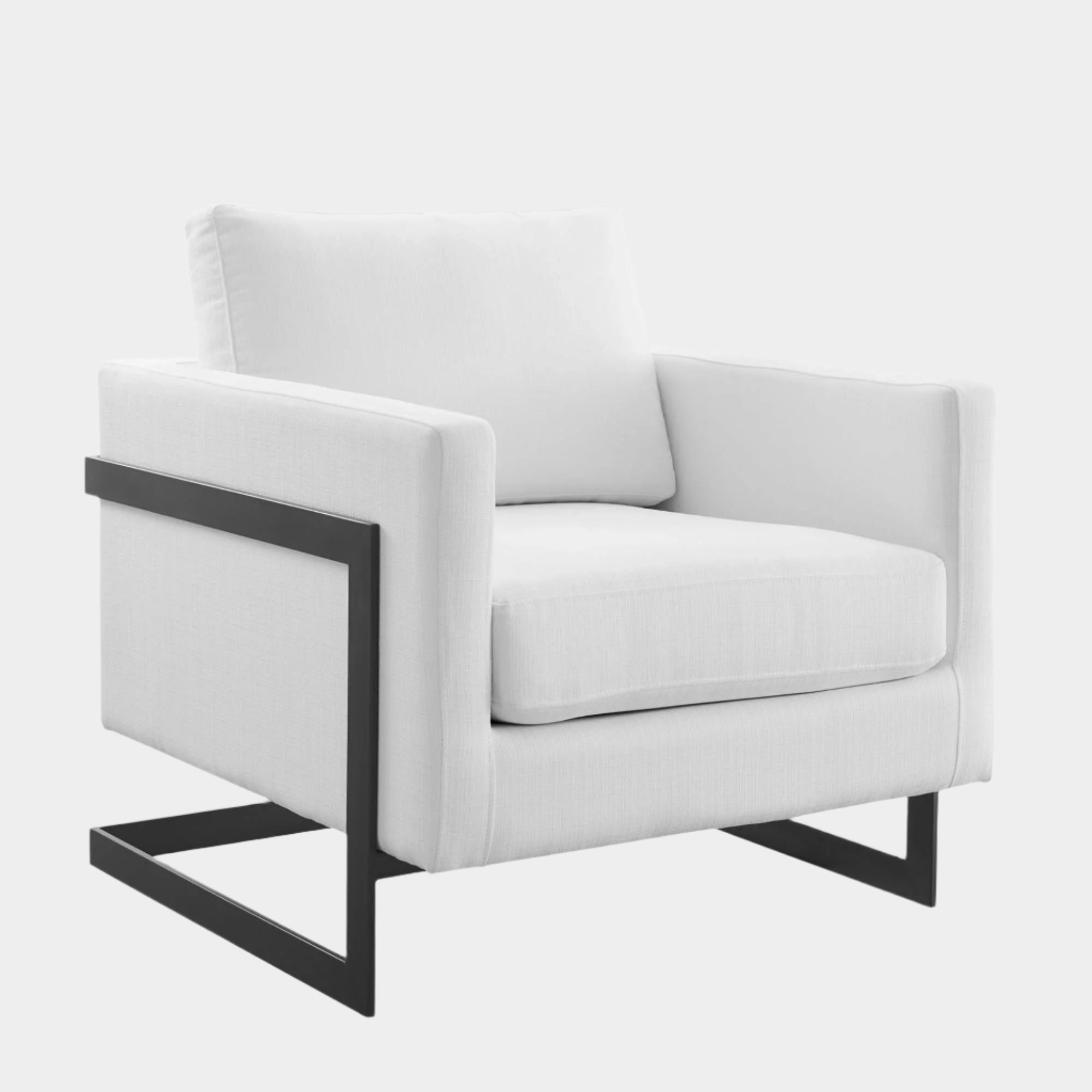 Fauteuil d'appoint en tissu rembourré Posse