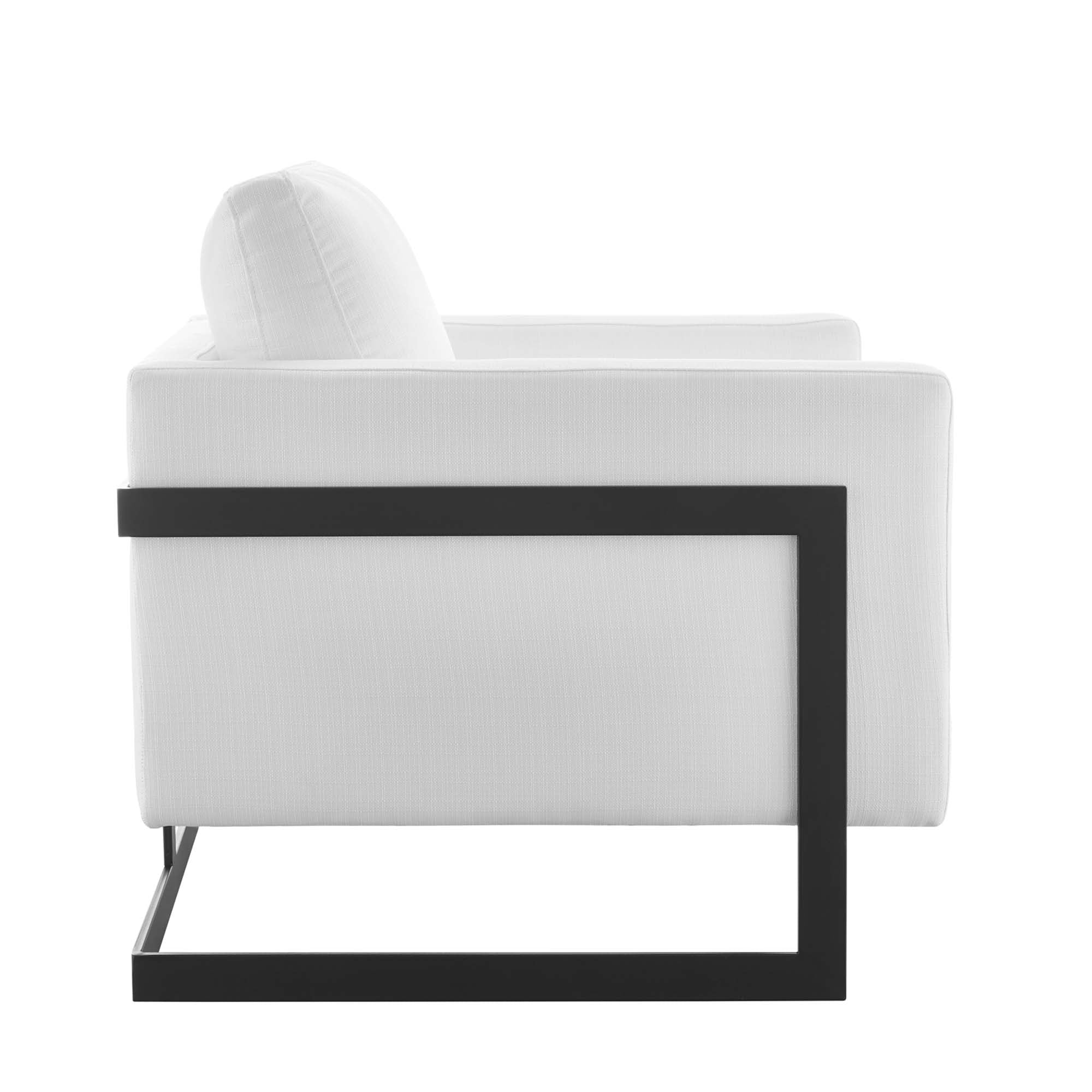 Fauteuil d'appoint en tissu rembourré Posse