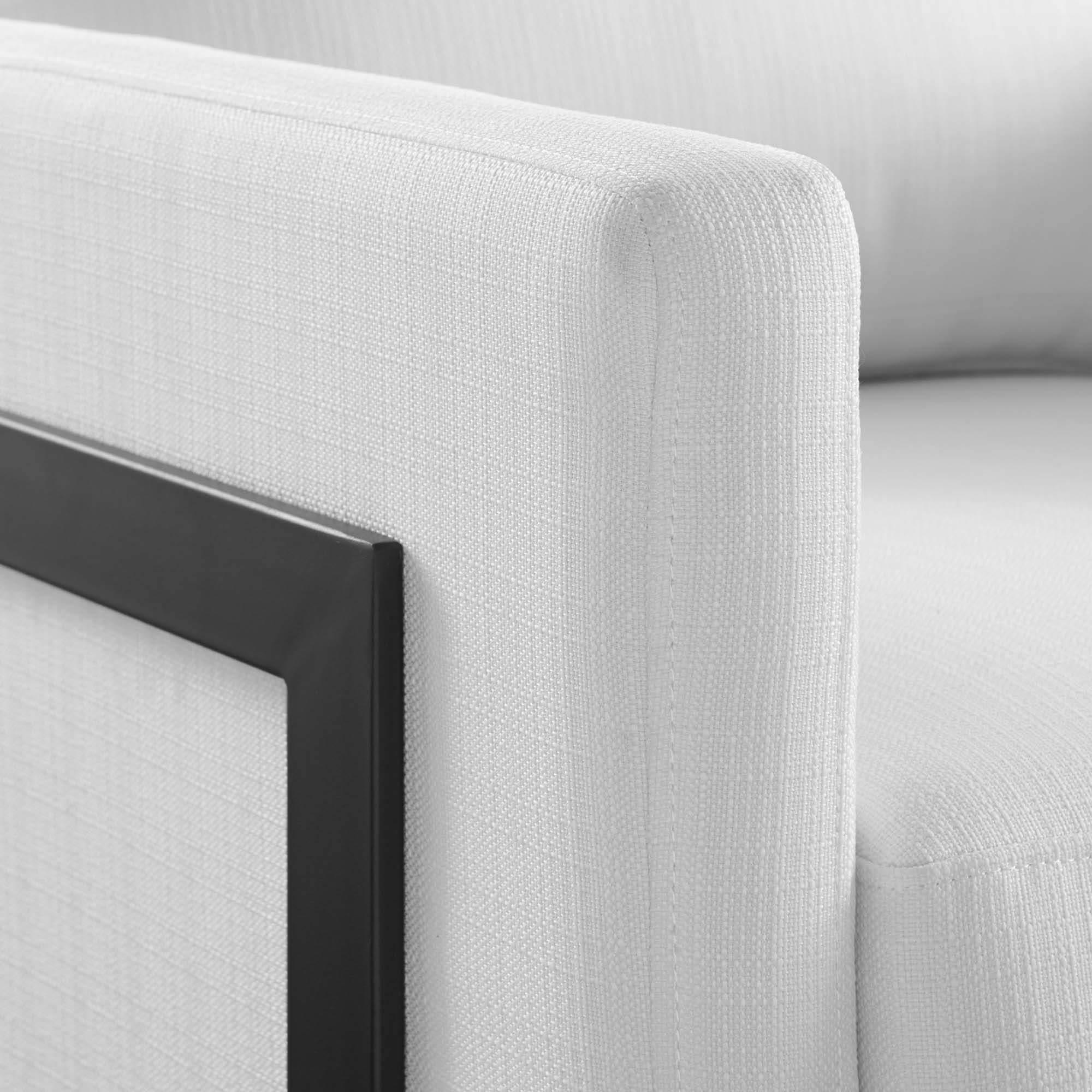 Fauteuil d'appoint en tissu rembourré Posse