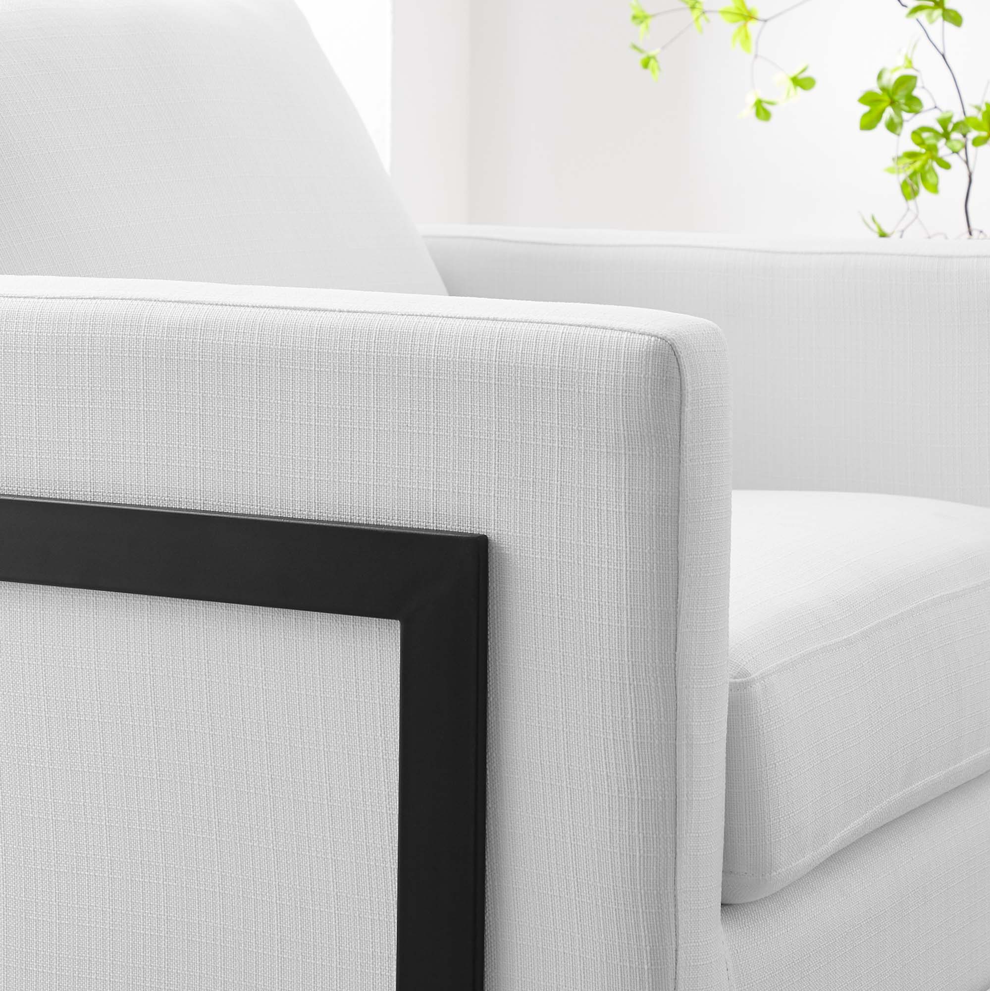 Fauteuil d'appoint en tissu rembourré Posse