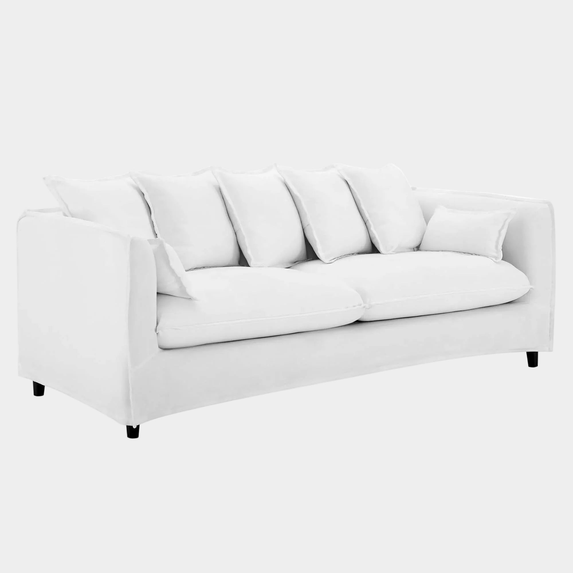 Avalon Slipcover Fabric Sofa in White