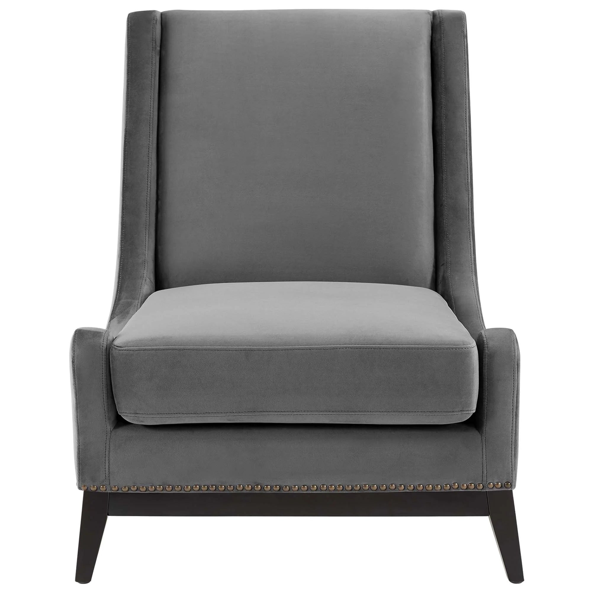 Fauteuil de salon en velours Ponder Performance